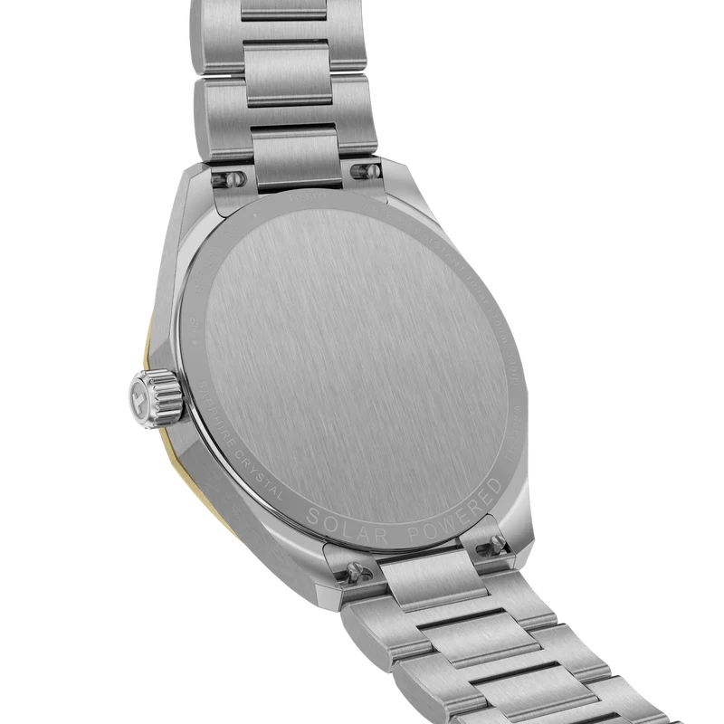 PRC100 Solar 39 | 39mm, Steel & PVD Yellow Gold, Silver Dial - Image 6