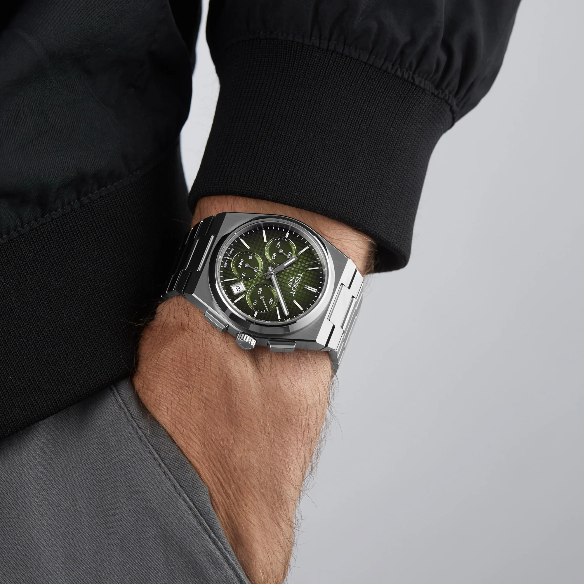 PRX Automatic Chronograph | 42mm, Steel, Green Dial - Image 7