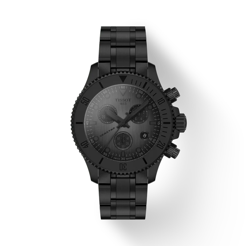 SeaStar 1000 38 | 38mm, Steel & PVD Black, Black Dial