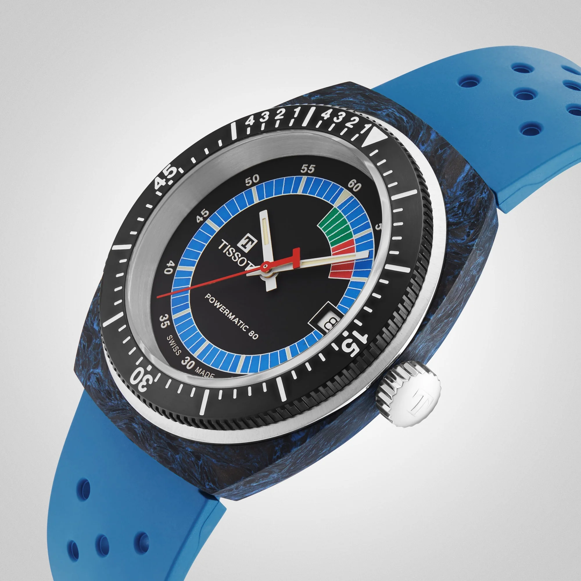 Sideral S Powermatic 80 | 41mm, Carbon Fibre, Rubber, Black Dial - Image 6