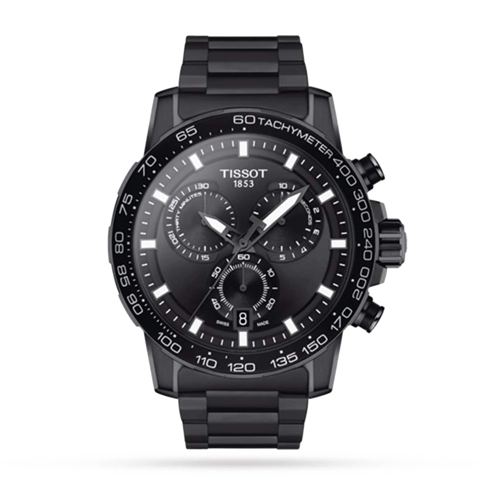 Supersport Chrono | 45.5mm, Two-Tone Steel & PVD Black, Black Dial
