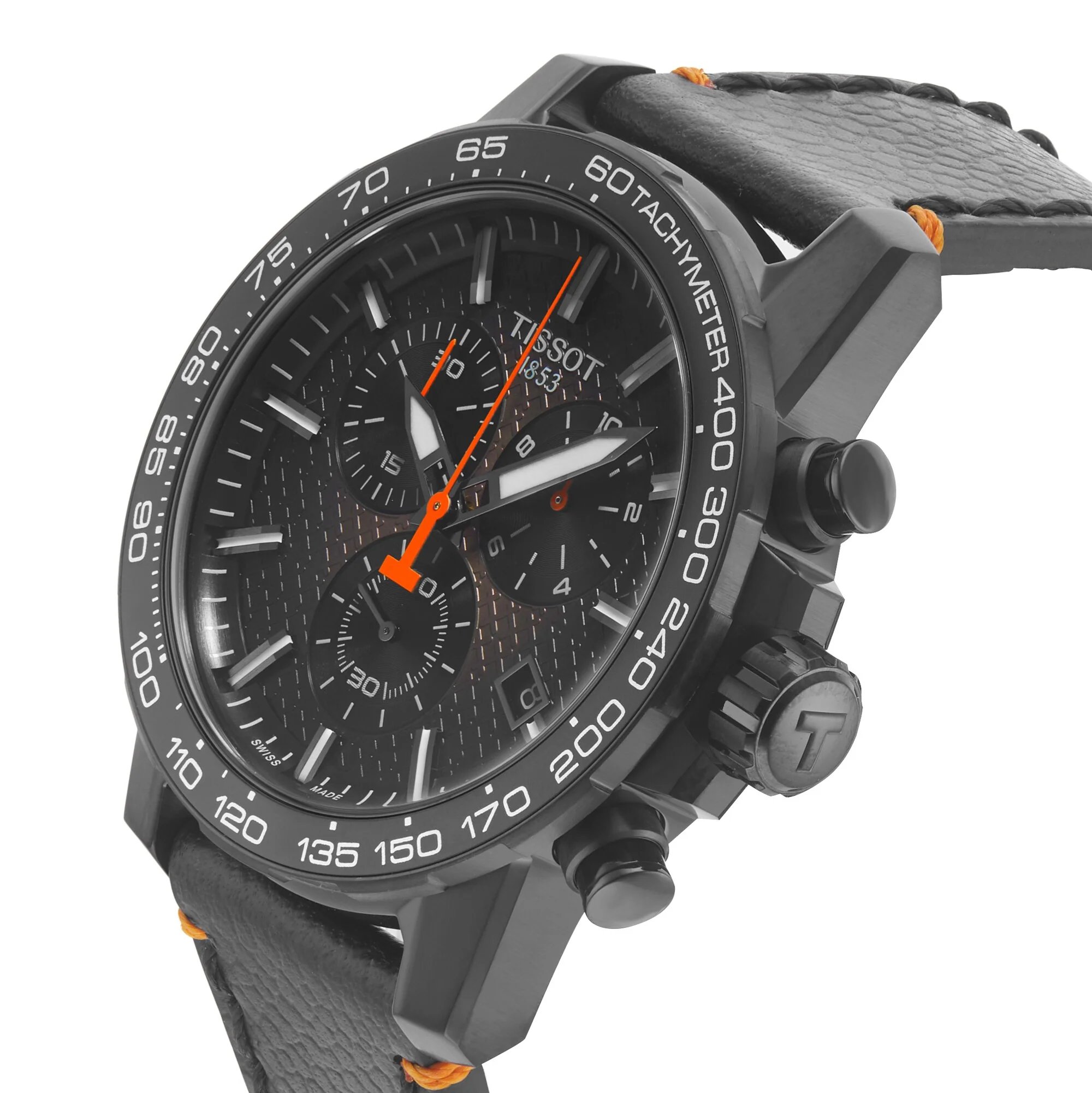 Supersport Chrono Basketball Edition | 45.5mm, Steel & PVD Black, Leather, Black Dial - Image 8