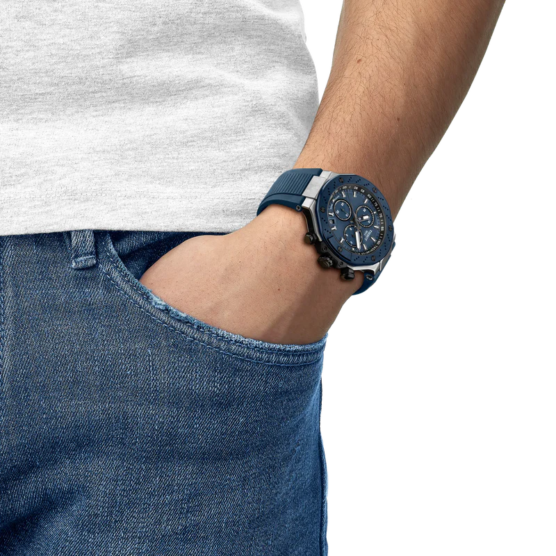 T-Race 45 | 45mm, Steel & PVD Black, Rubber, Navy Dial - Image 5