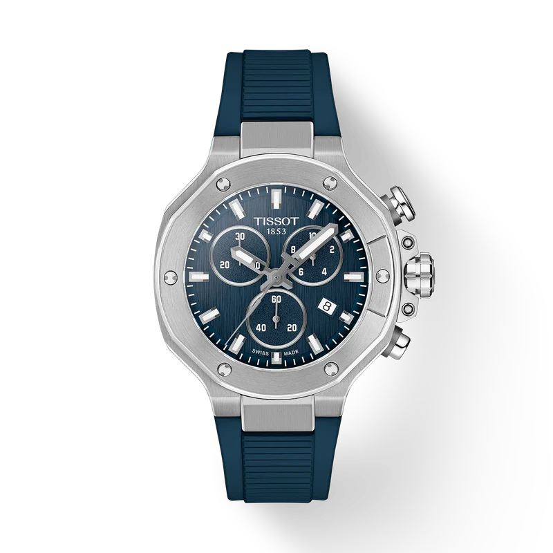 T-Race 38 | 38mm, Steel, Rubber, Navy Dial