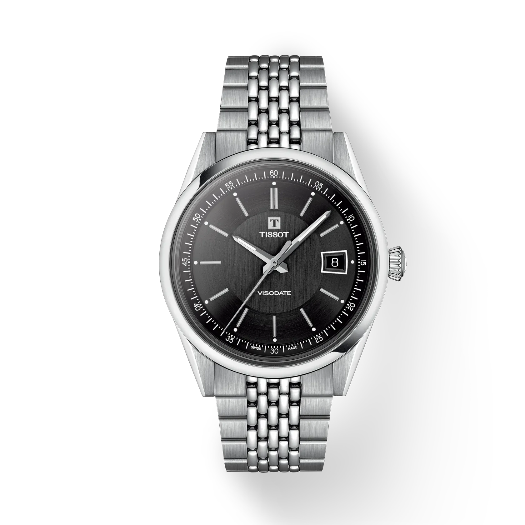 Visodate 39 | 39mm, Steel, Black Dial