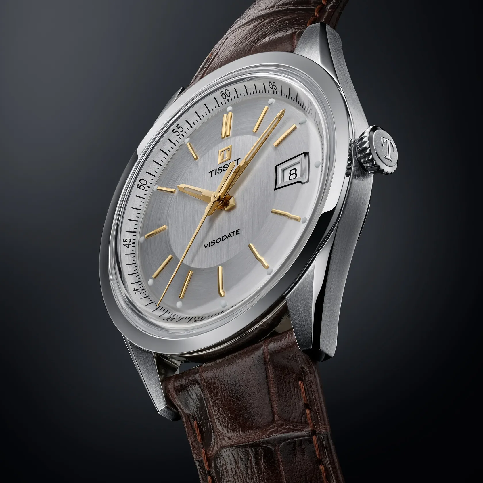 Visodate | 39mm, Leather, Silver Dial - Image 6