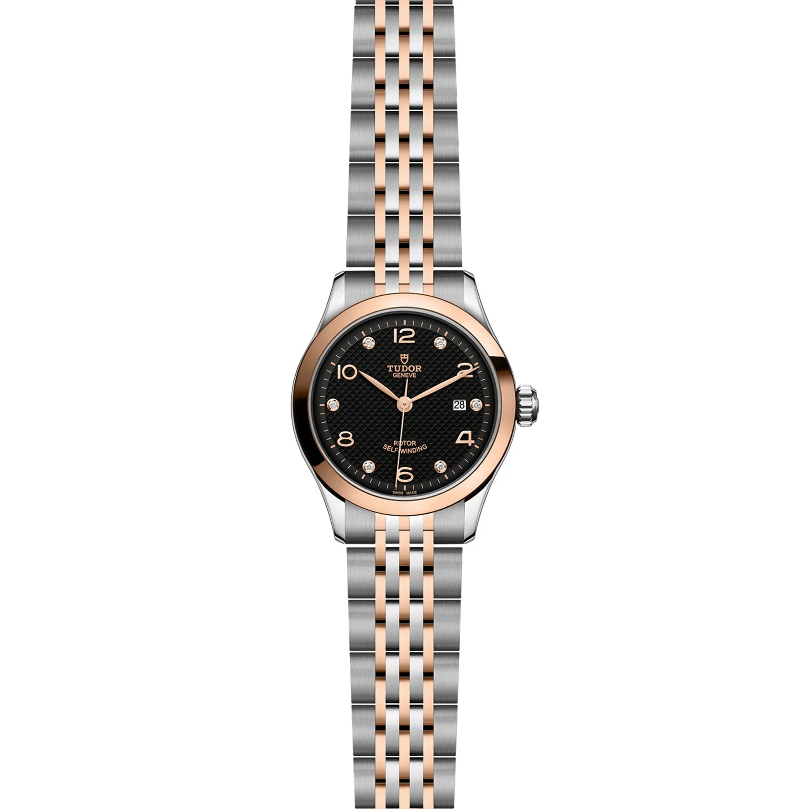 1926 | 28mm, Two-Tone Steel & 18K Rose Gold, Diamond Black Dial - Image 2