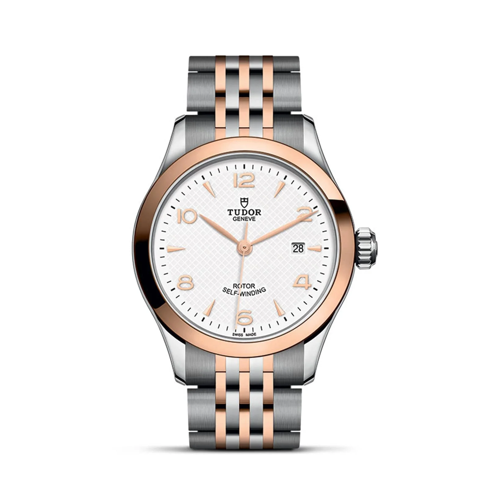 1926 | 28mm, Two-Tone Steel & 18K Rose Gold, White Dial