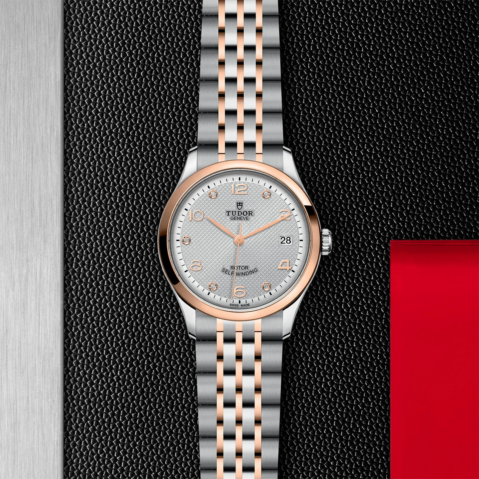 1926 | 36mm, Two-Tone Steel & 18K Rose Gold, Diamond Silver Dial - Image 4