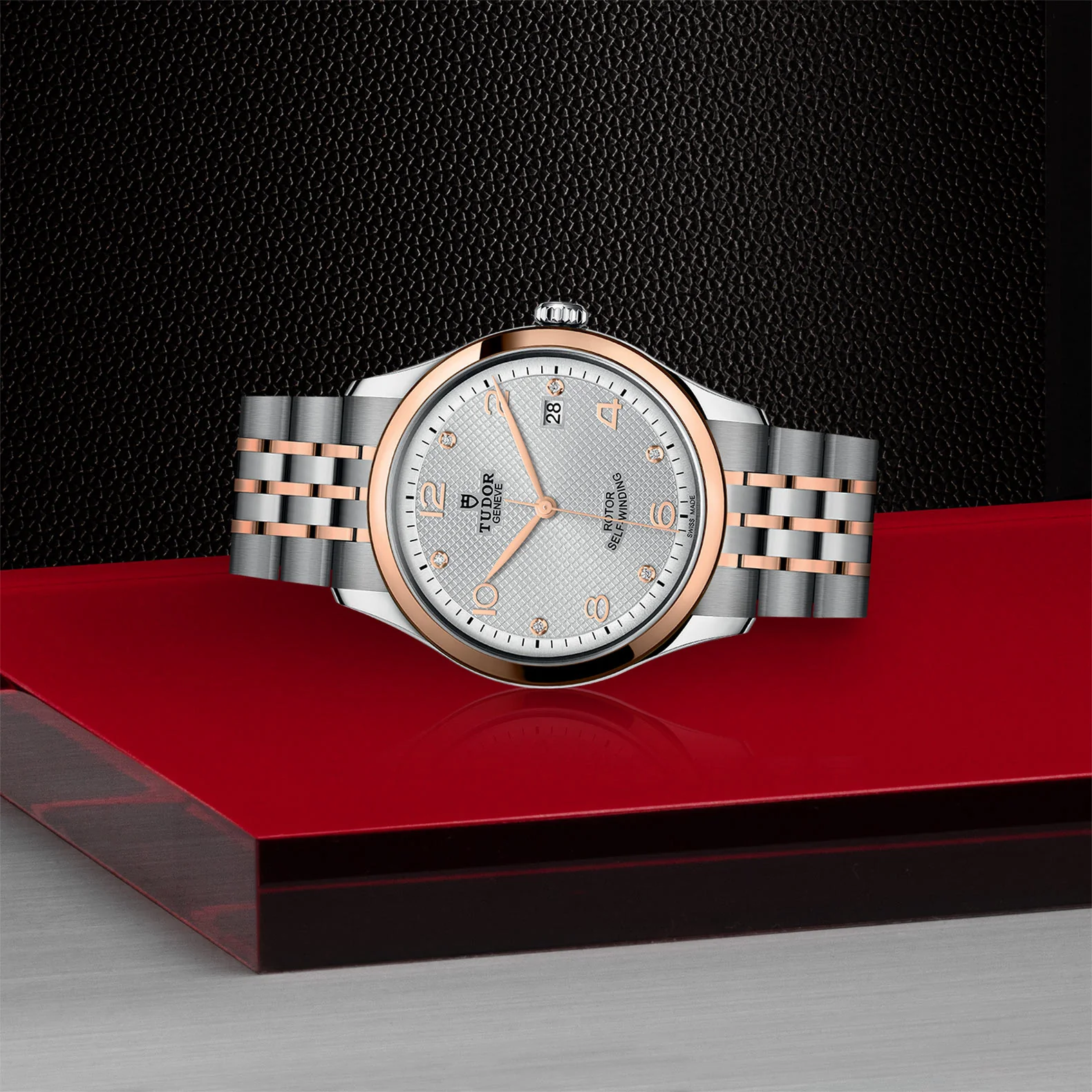 1926 | 39mm, Two-Tone Steel & 18K Rose Gold, Diamond Silver Dial - Image 3