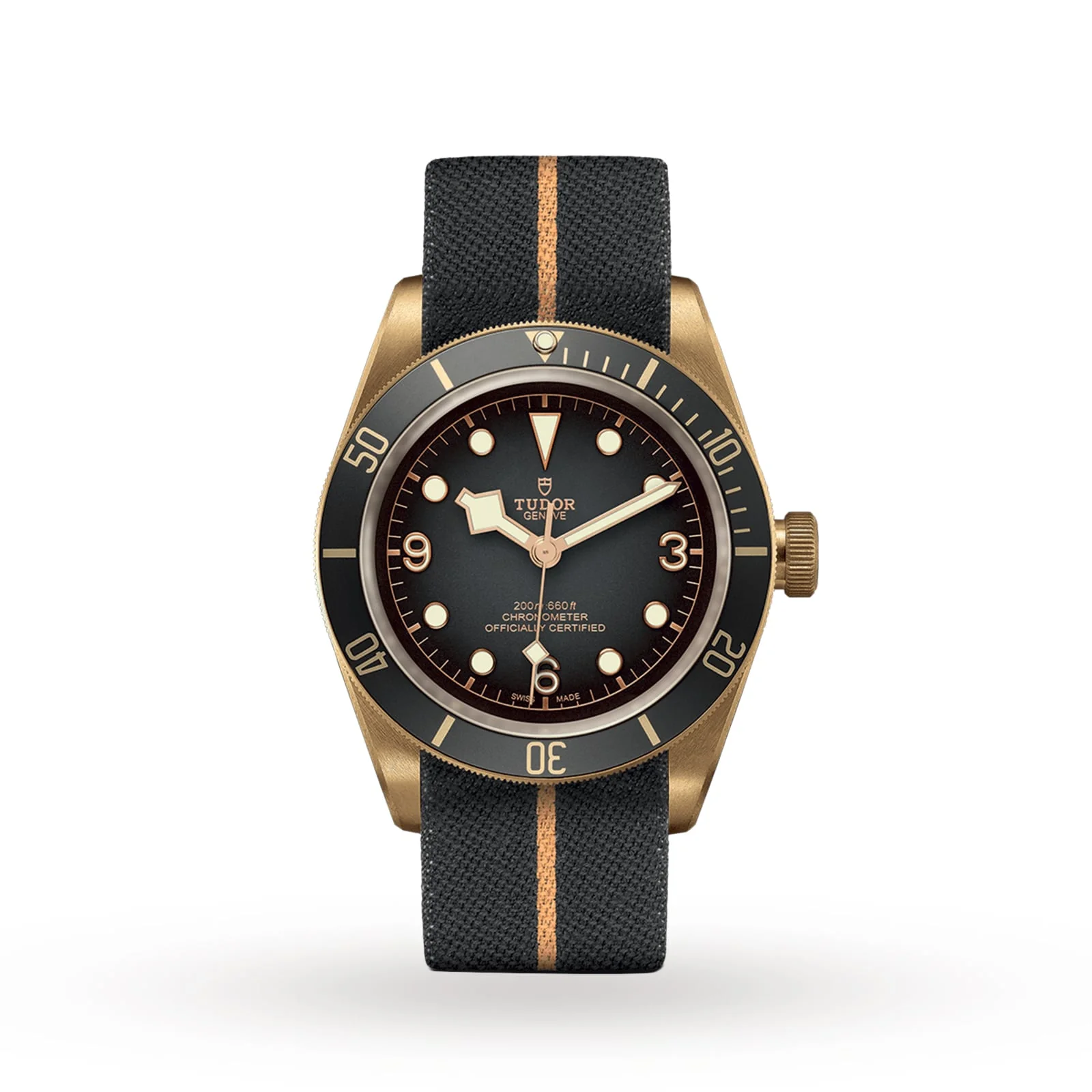Black Bay Bronze | 43mm, Bronze, Fabric, Grey Dial