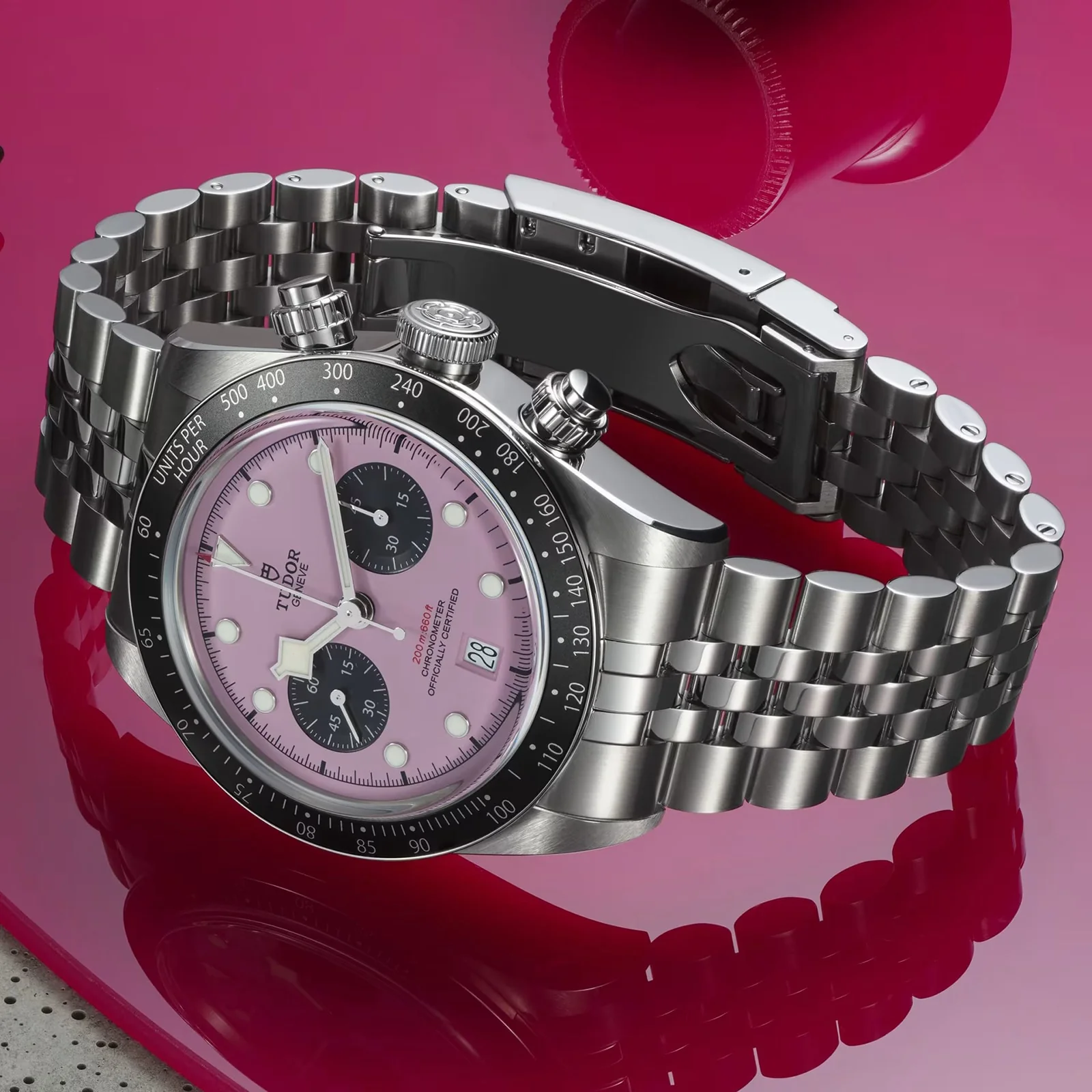 Black Bay Chrono | 41mm, Steel, Pink Dial - Image 4