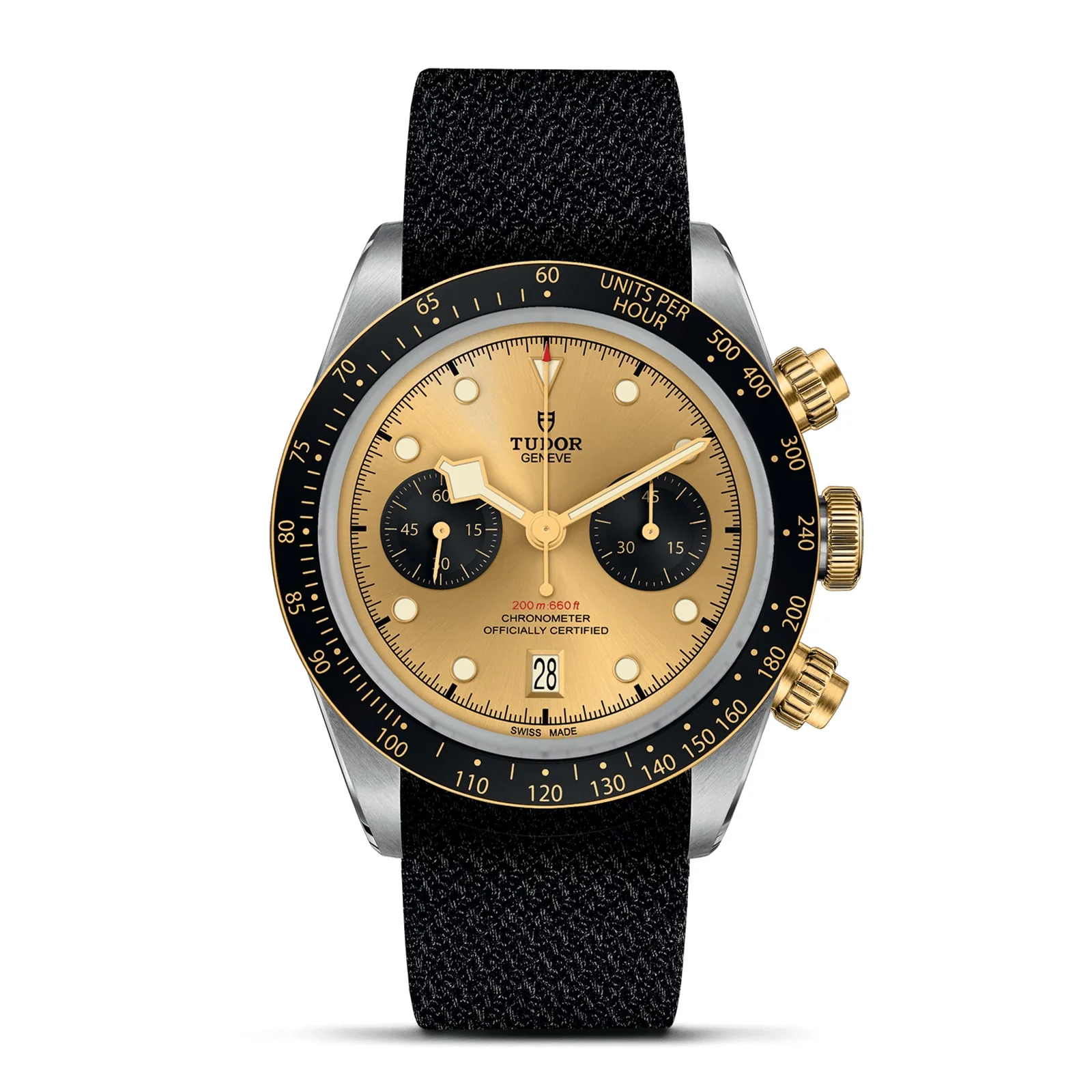Black Bay Chrono S&G | 41mm, Two-Tone Steel & 18K Yellow Gold, Fabric, Champagne Dial
