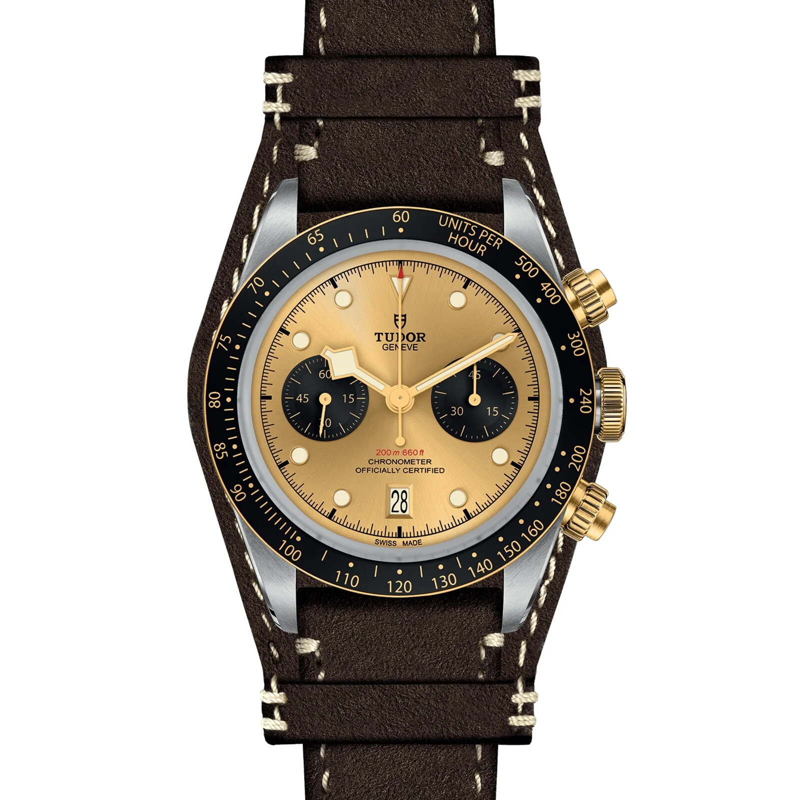 Black Bay Chrono S&G | 41mm, Two-Tone Steel & 18K Yellow Gold, Leather, Champagne Dial - Image 2