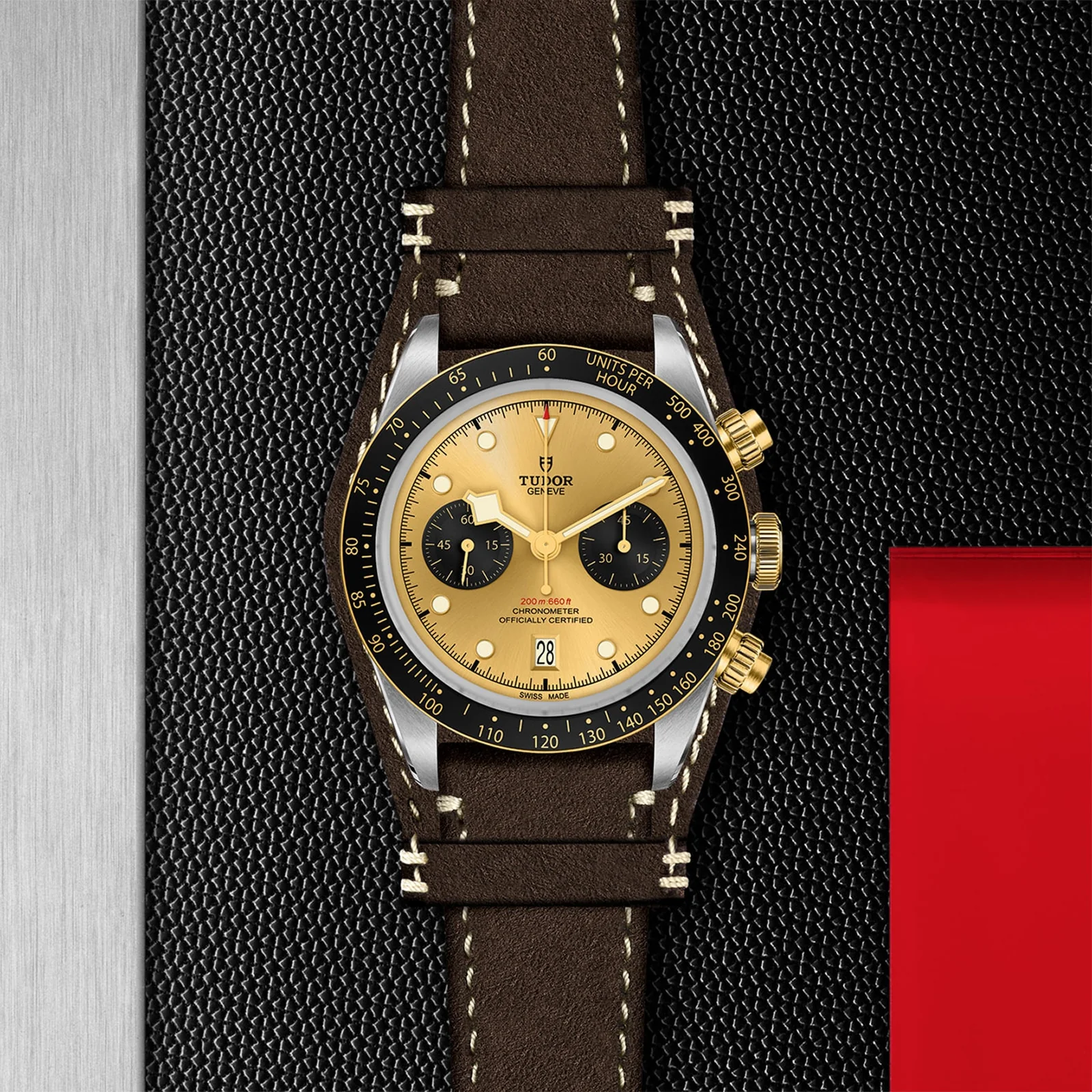 Black Bay Chrono S&G | 41mm, Two-Tone Steel & 18K Yellow Gold, Leather, Champagne Dial - Image 4