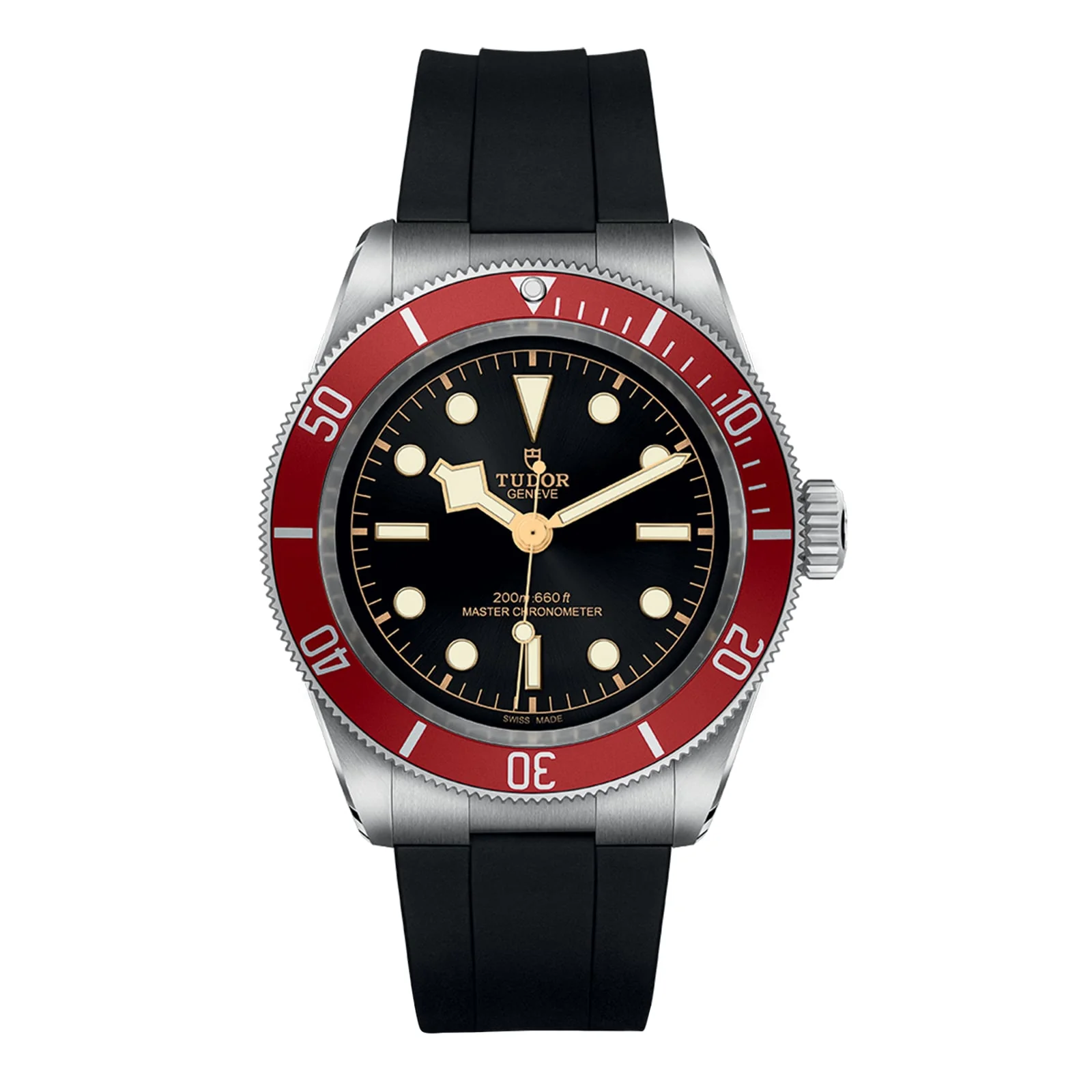 Black Bay | 41mm, Steel, Rubber, Black Dial, Red Bezel