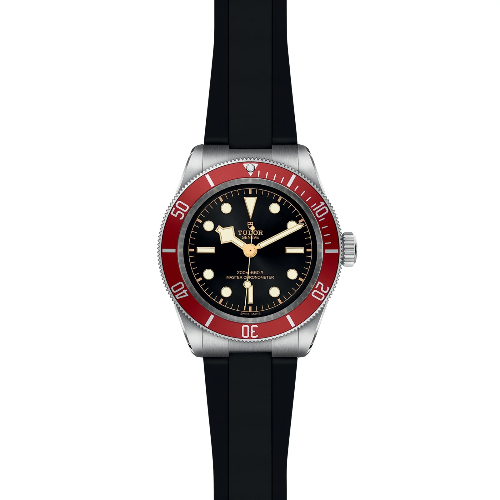 Black Bay | 41mm, Steel, Rubber, Black Dial, Red Bezel - Image 2