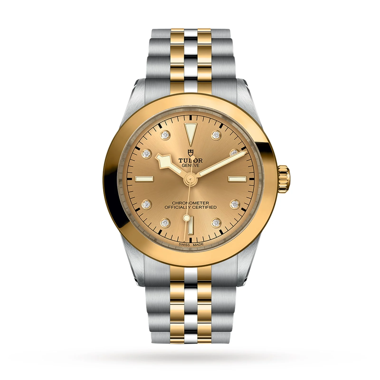 Black Bay One 39 S&G | 39mm, Two-Tone Steel & 18K Yellow Gold, Diamond Champagne Dial, Ref. M79663-0008