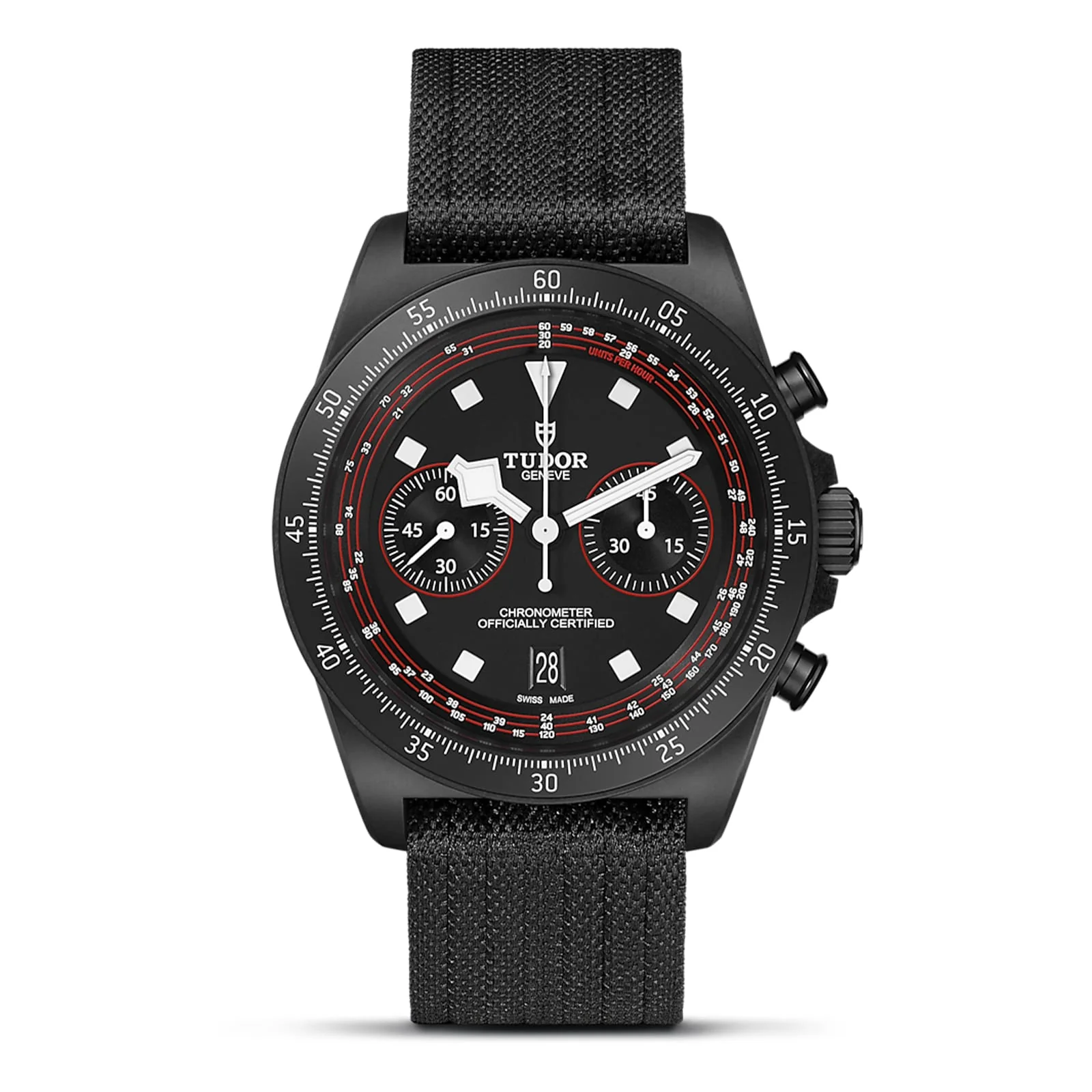 Pelagos FXD Chrono | 43mm, Carbon Fibre, Fabric, Black Dial