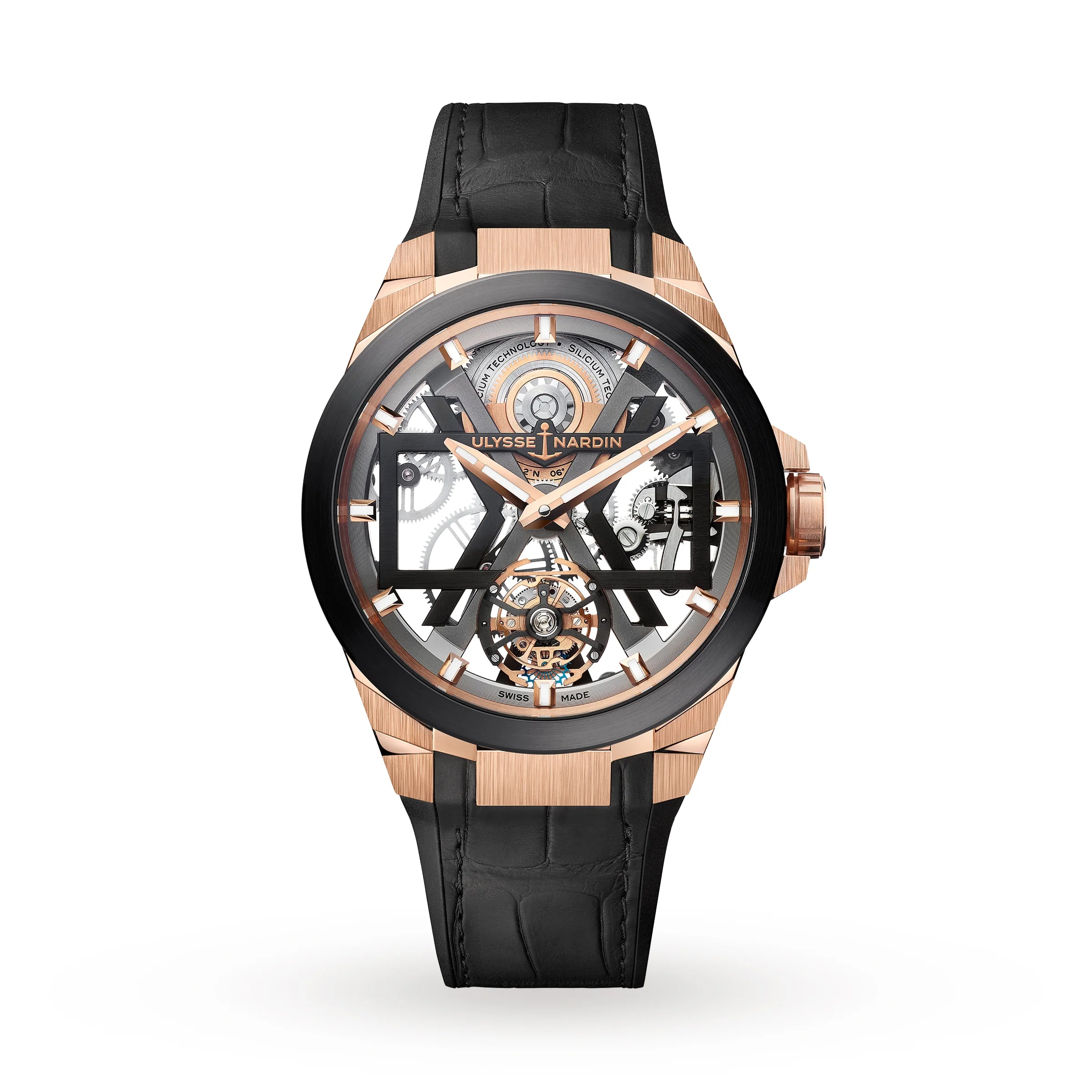 Blast Tourbillon | 45mm, Titanium, Alligator Leather, Black Dial