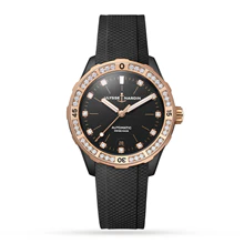 Diver 39 | 39mm, Titanium & 18K Rose Gold, Rubber, Black Dial - Image 2