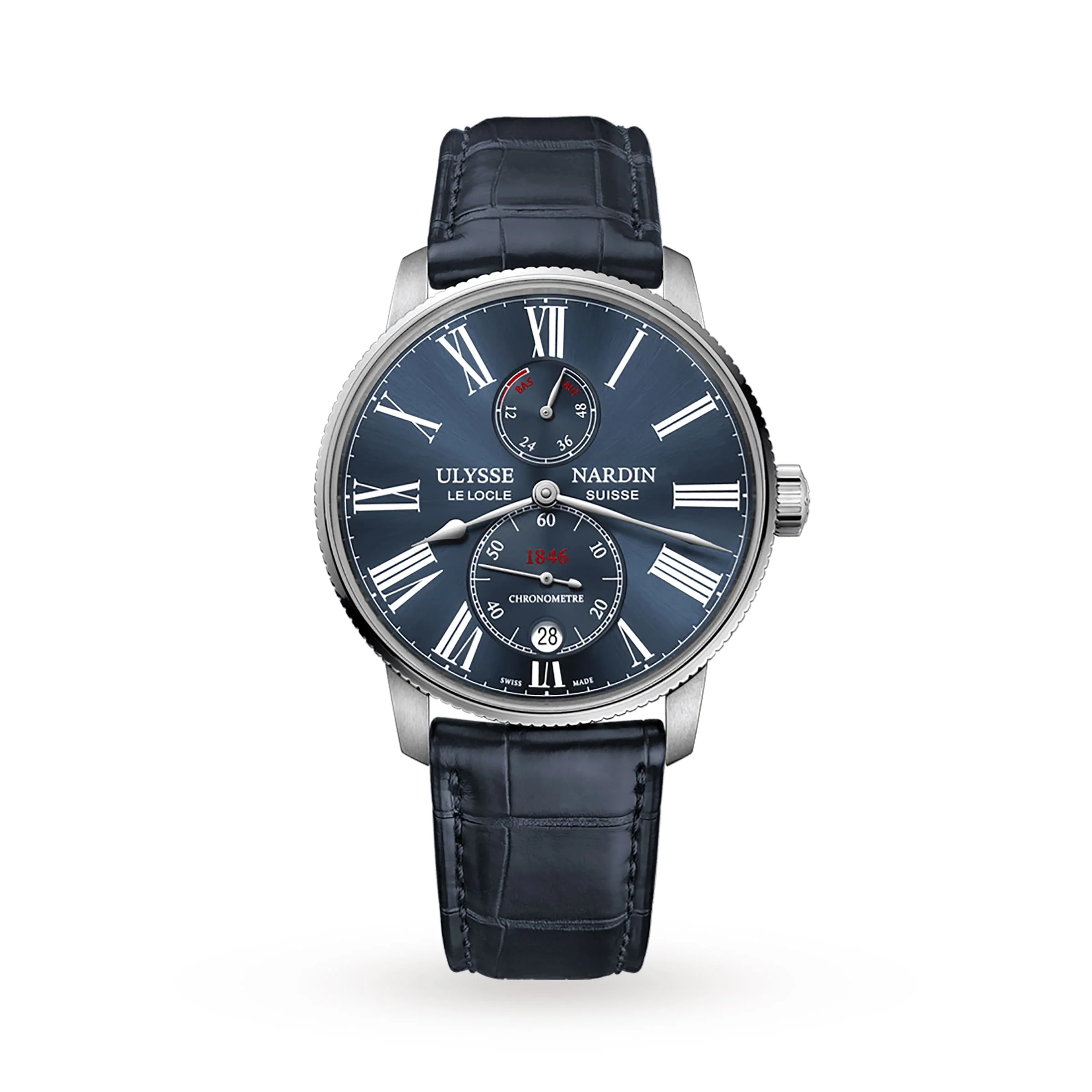 Marine Torpilleur | 42mm, Steel, Alligator Leather, Blue Dial