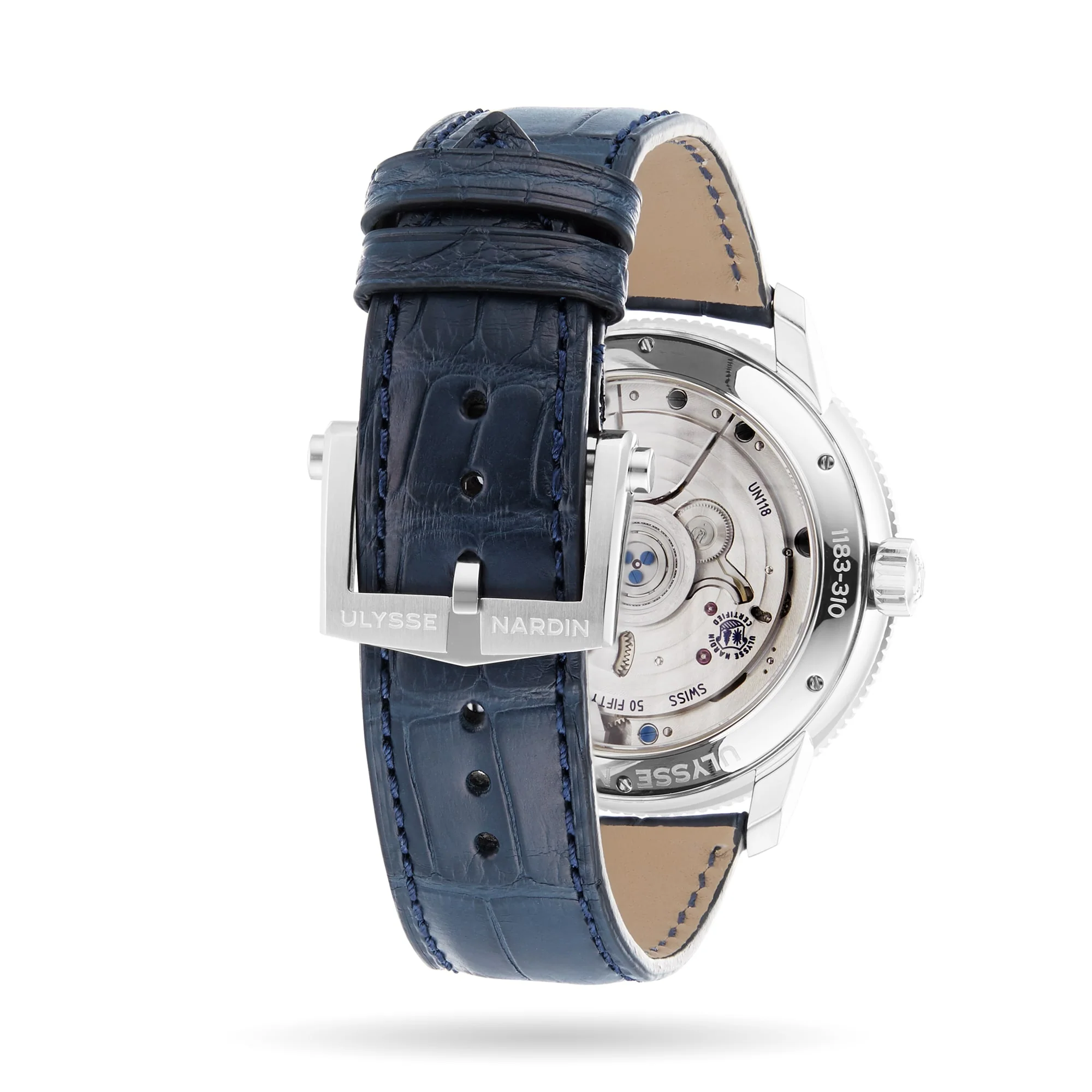 Marine Torpilleur | 42mm, Steel, Alligator Leather, Blue Dial - Image 3