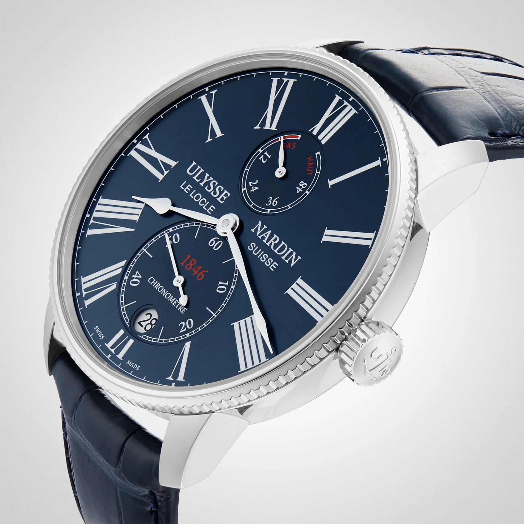 Marine Torpilleur | 42mm, Steel, Alligator Leather, Blue Dial - Image 6
