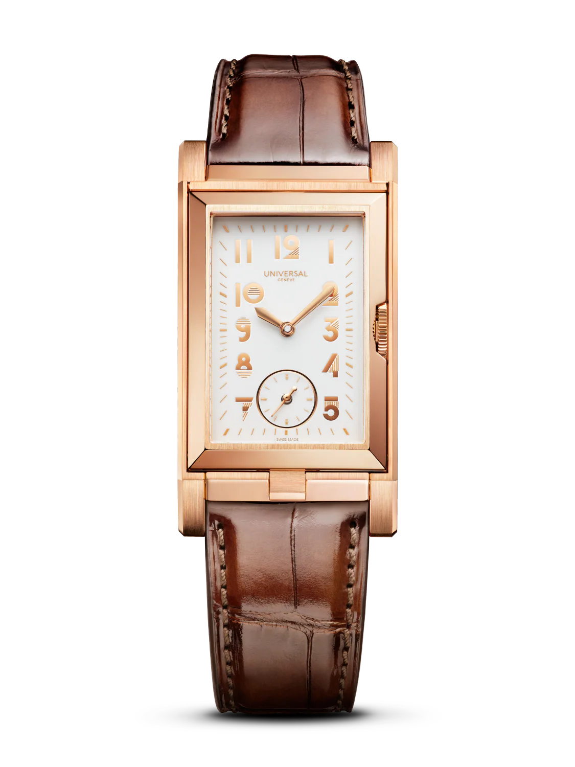 The Cabriolet | 24mm, 18K Rose Gold, Leather, White Dial