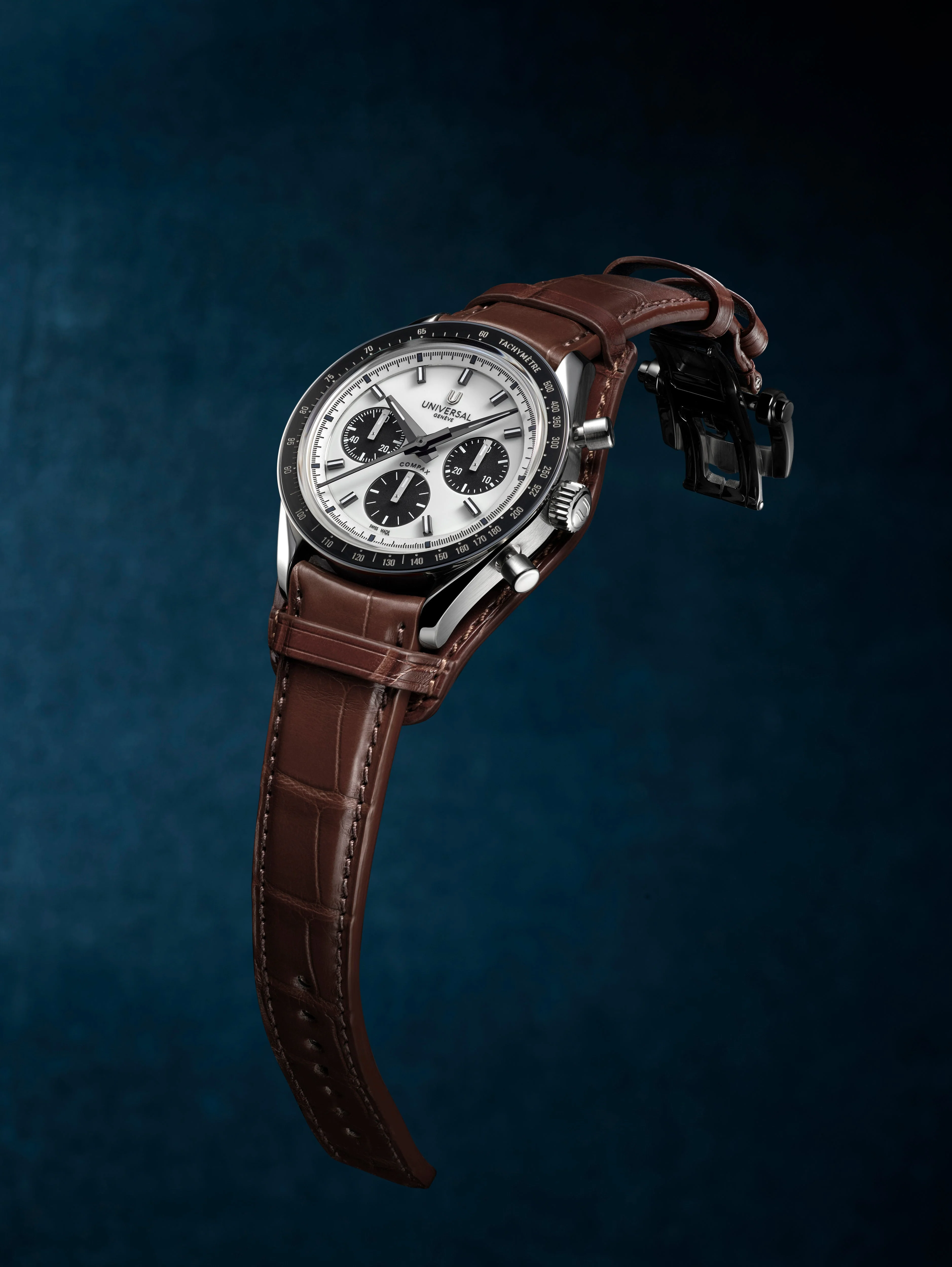 The Compax | 39.5mm, Steel, Leather, Brown Dial - Image 3