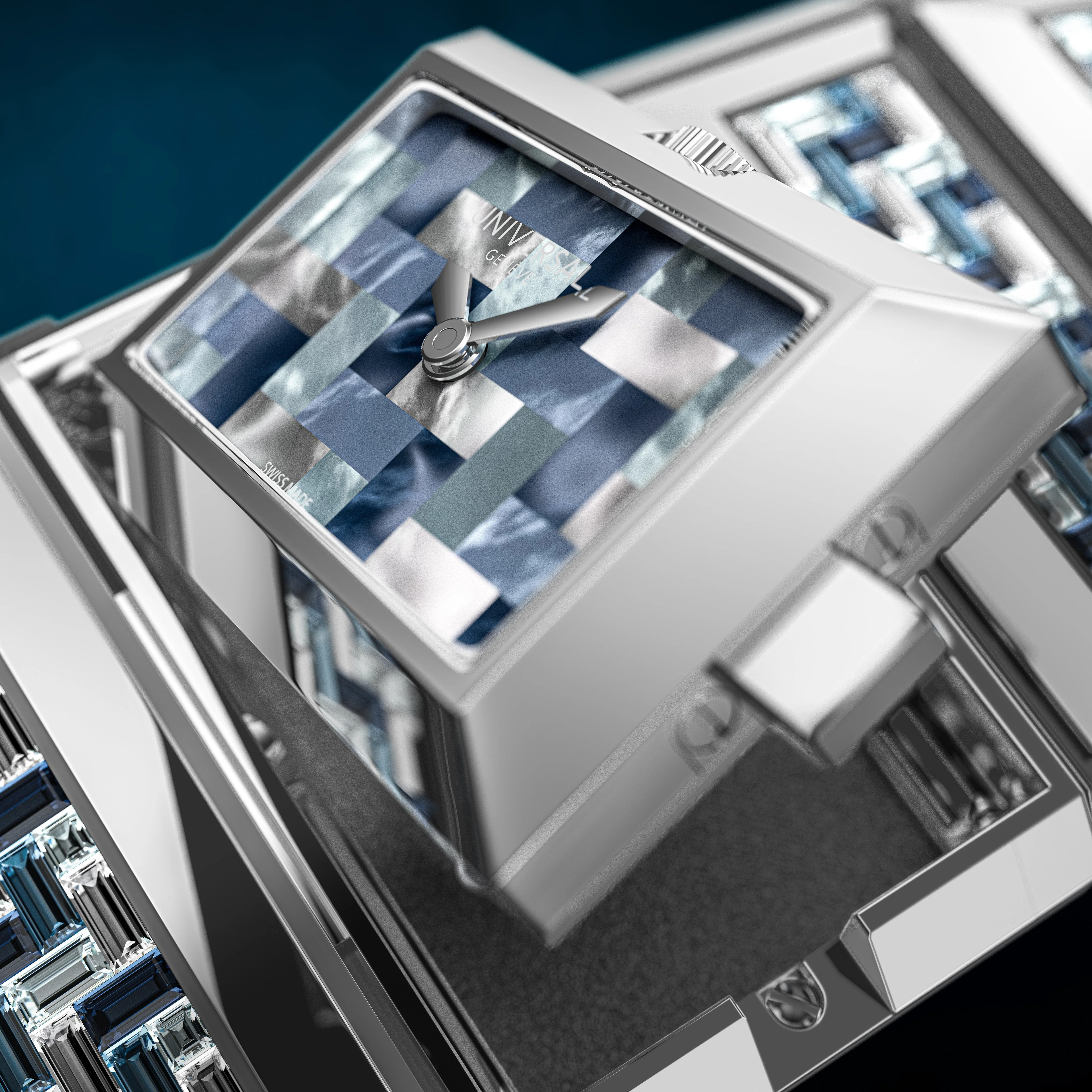 The Cabriolet Couture | 31.5mm, 18K White Gold, Blue Mother of Pearl Dial - Image 2
