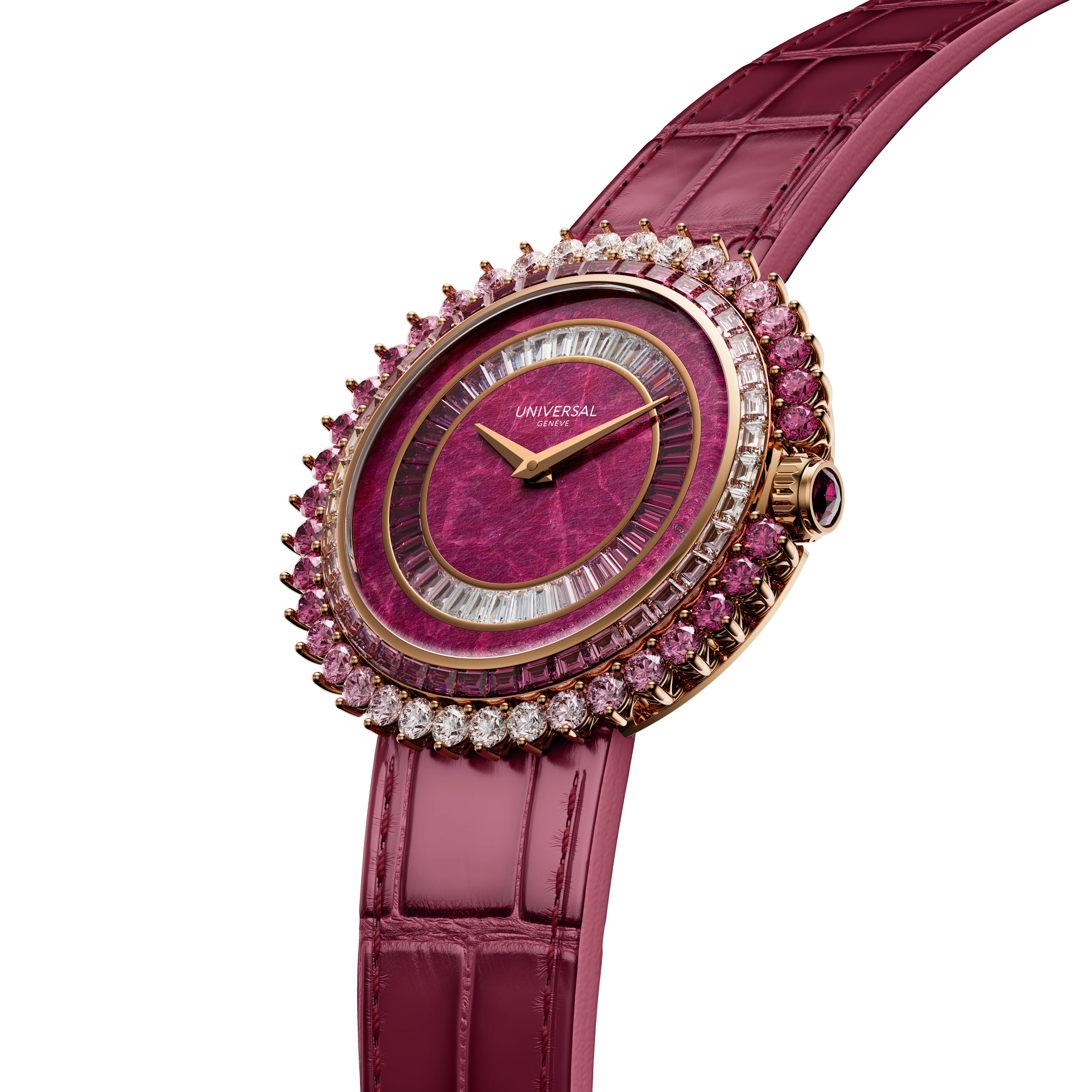 The Disco Maxi Couture | 45mm, 18K Rose Gold, Leather, Red Dial - Image 2