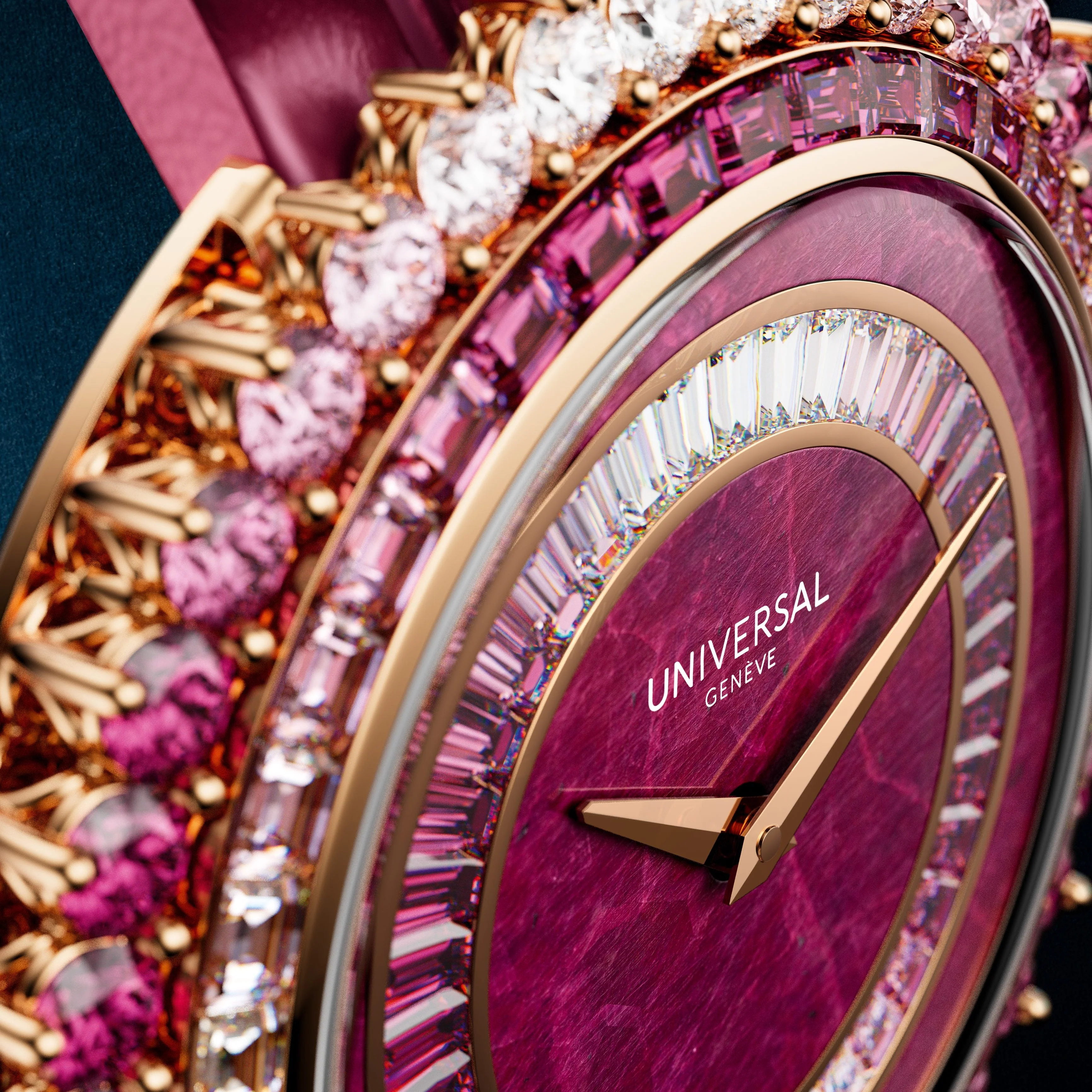 The Disco Maxi Couture | 45mm, 18K Rose Gold, Leather, Red Dial - Image 4