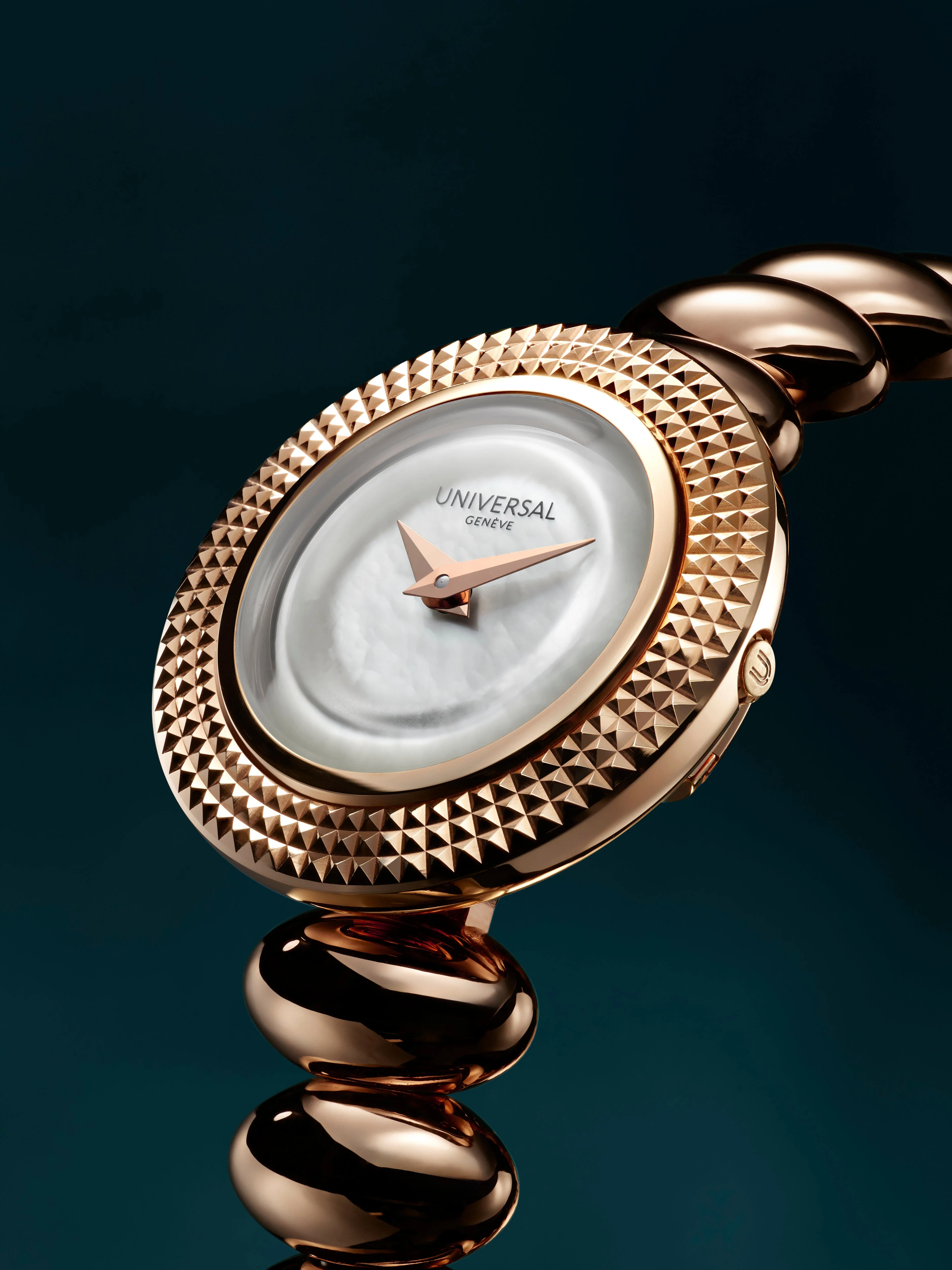 The Disco Mini | 28mm, 18K Rose Gold, White Mother of Pearl Dial - Image 5
