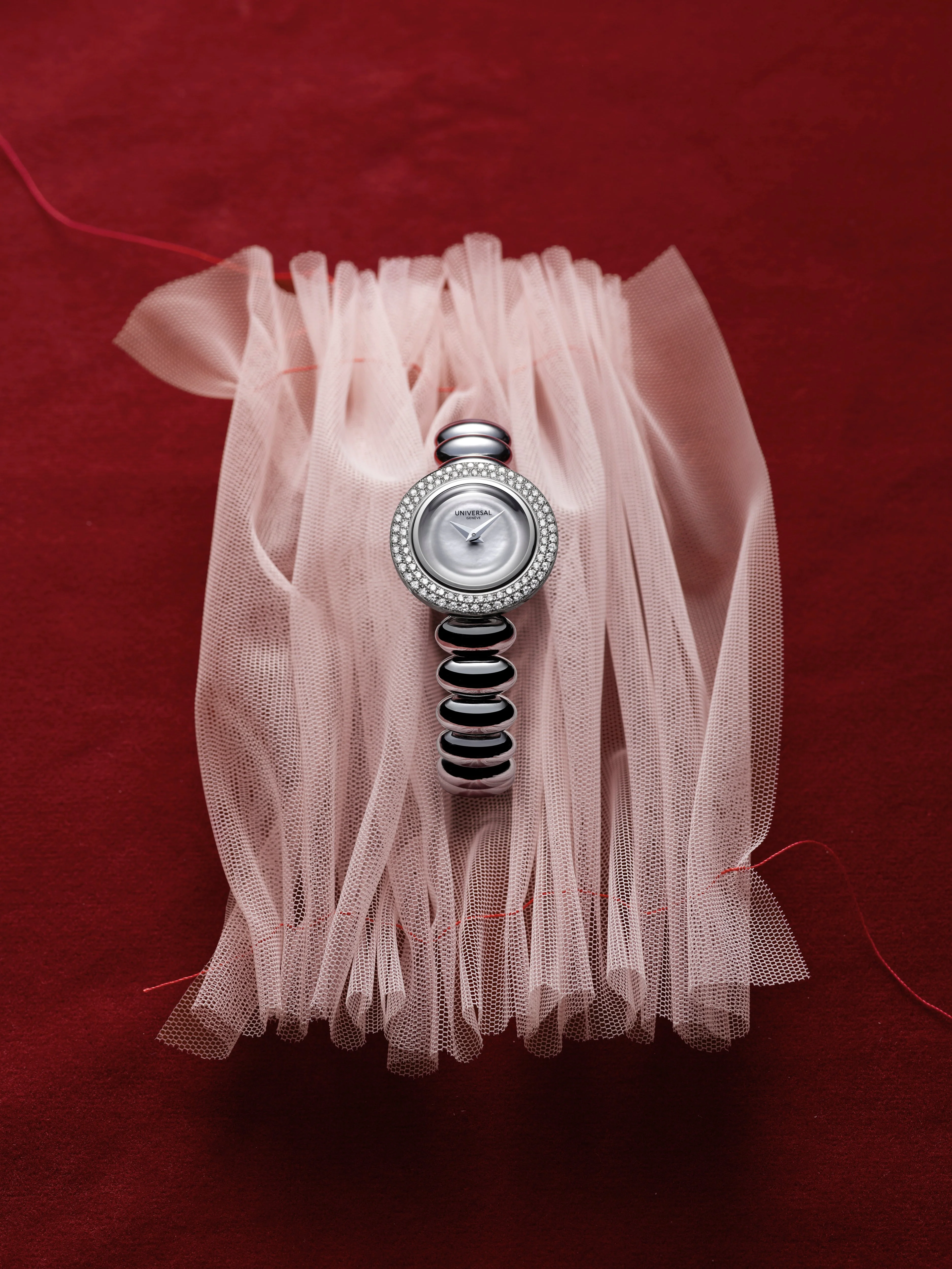 The Disco Mini | 28mm, 18K White Gold, 18K Rose Gold, White Mother of Pearl Dial - Image 2
