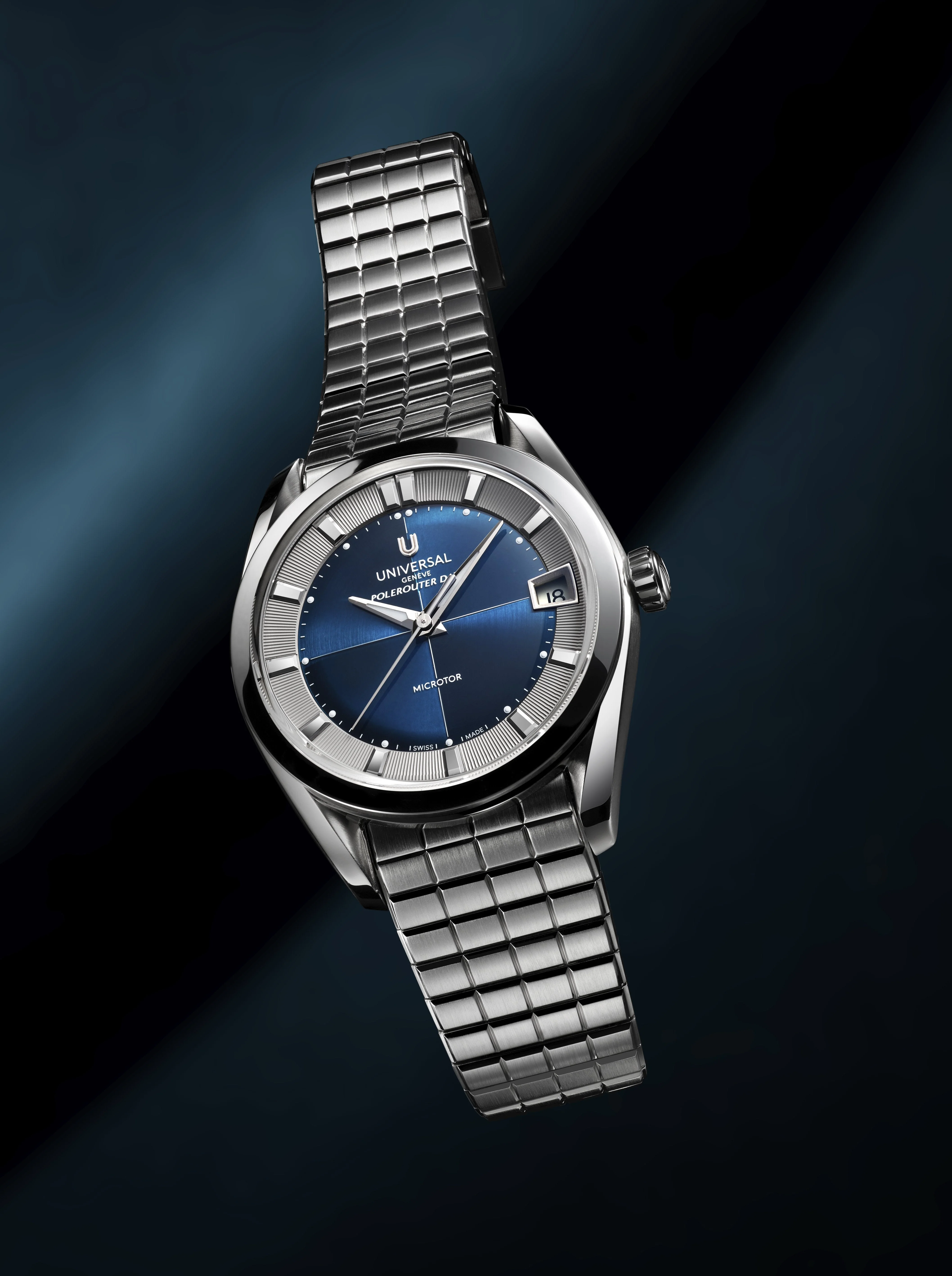 The Polerouter Date | 39mm, Steel, Blue Dial - Image 3
