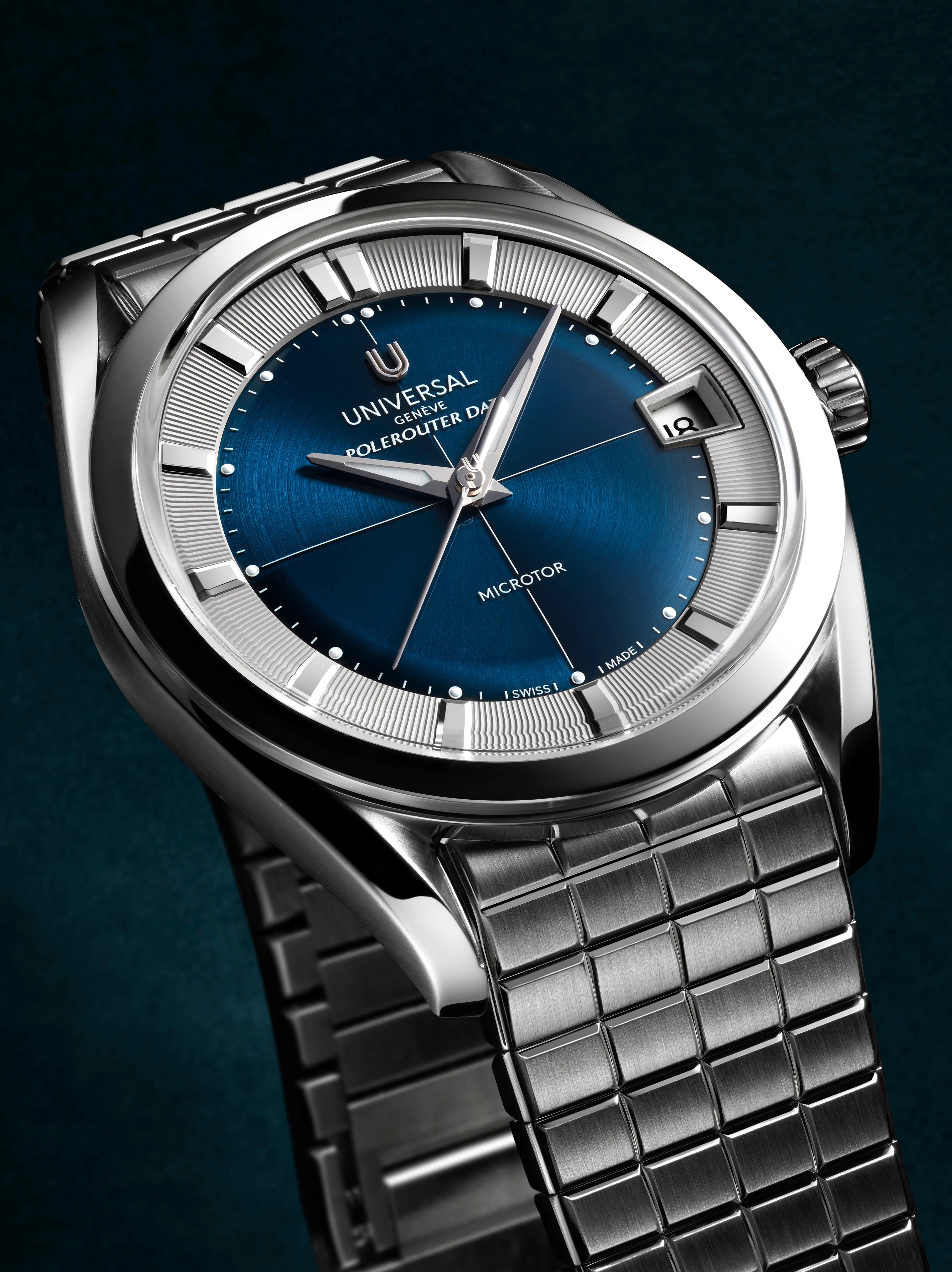The Polerouter Date | 39mm, Steel, Blue Dial - Image 4