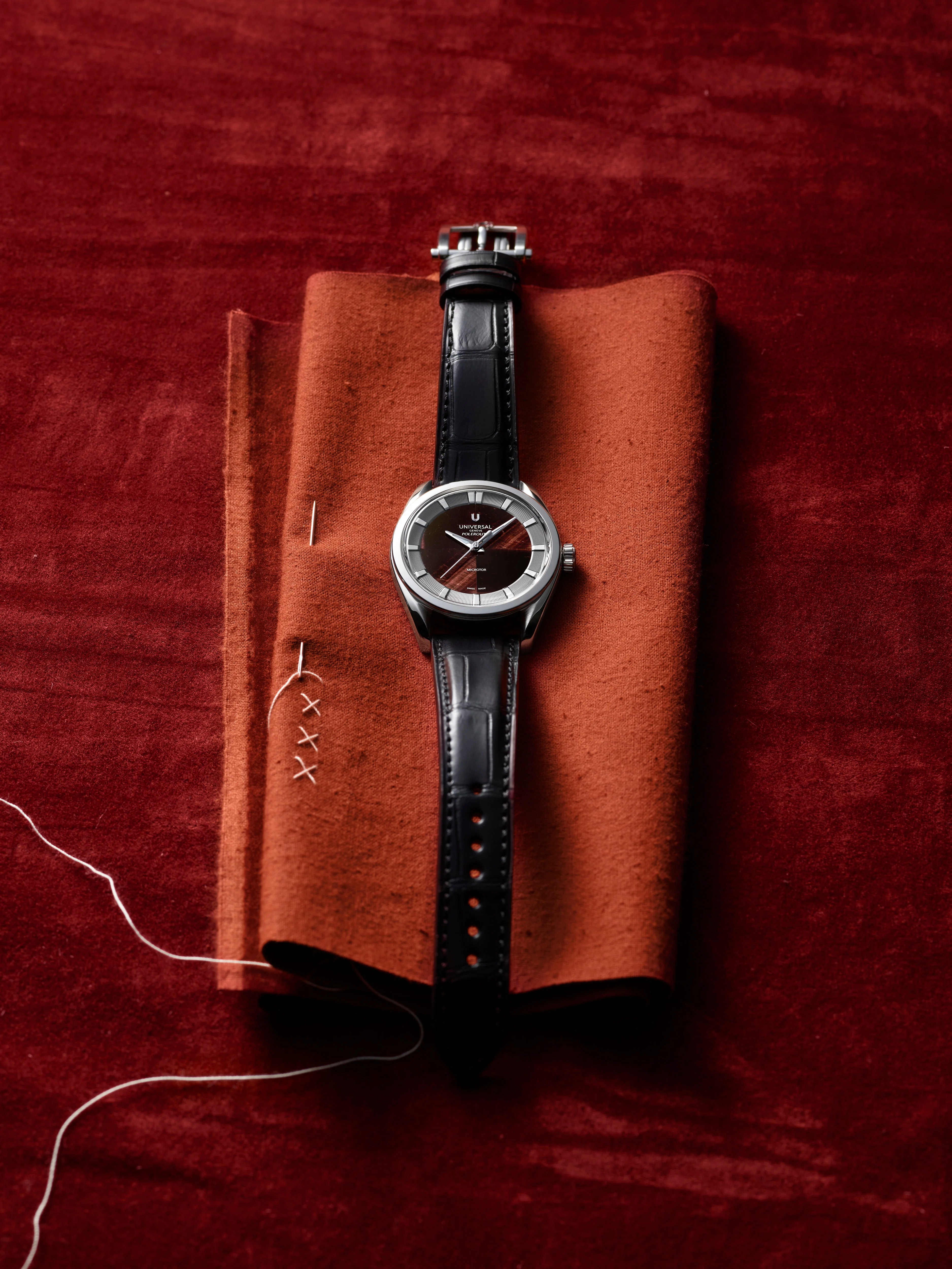 The Polerouter Hardstone | 39mm, Steel, Leather, Brown Dial - Image 2