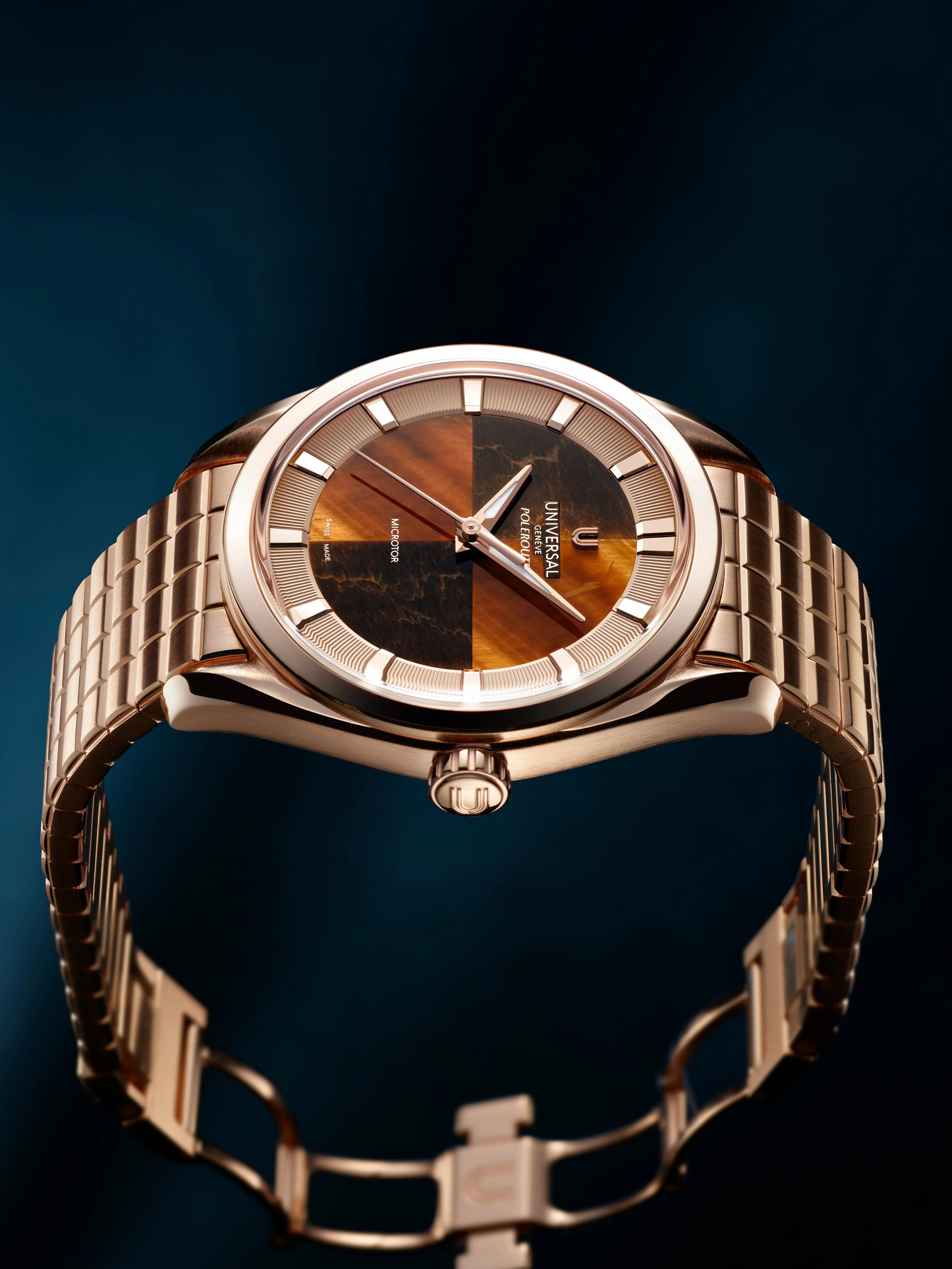 The Polerouter Hardstone | 39mm, 18K Rose Gold, Leather, Brown Dial, Ref. UGPO006 - Image 4
