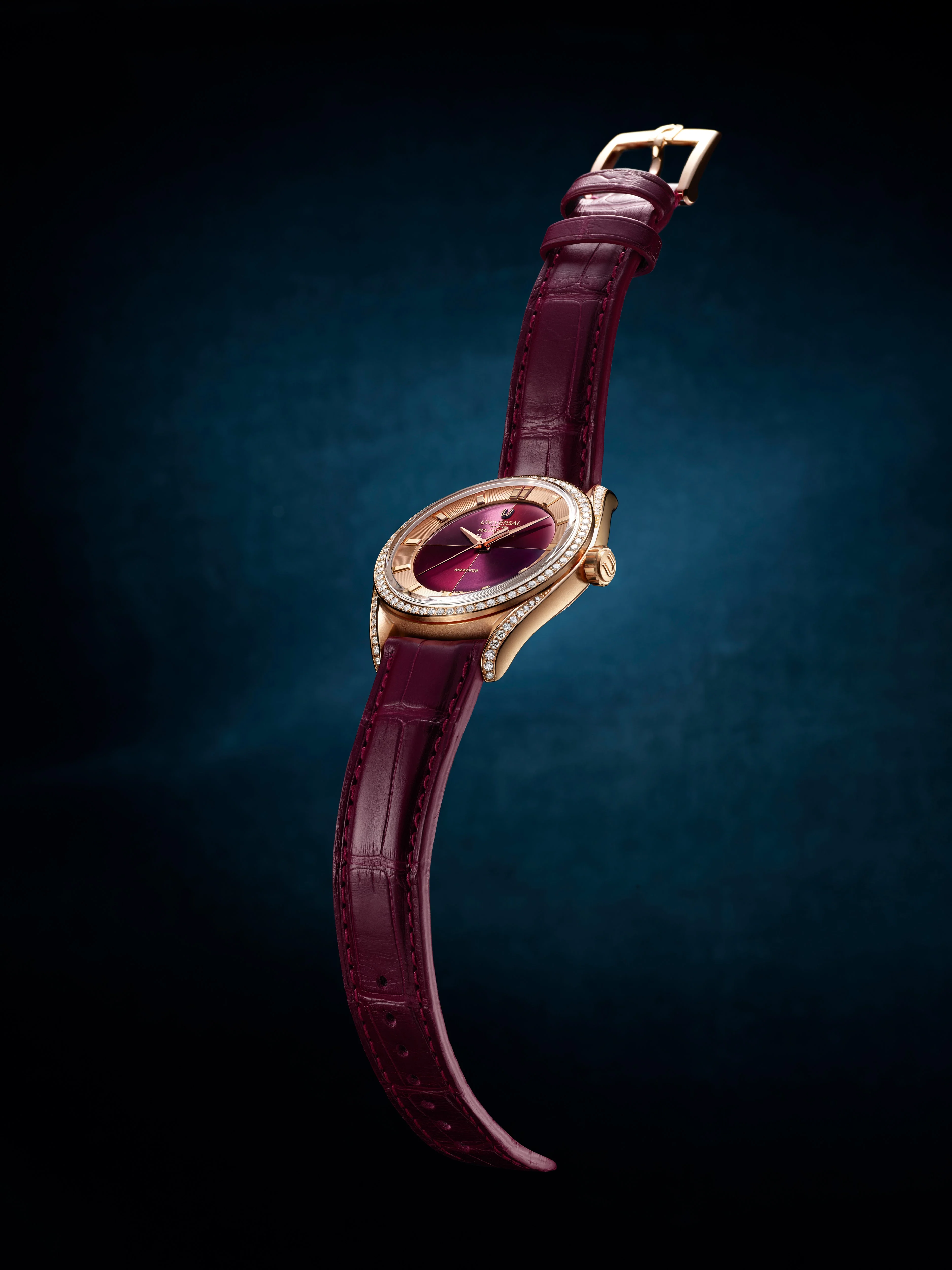 The Polerouter Camaïeu | 37mm, 18K Rose Gold, Leather, Pink Dial - Image 4