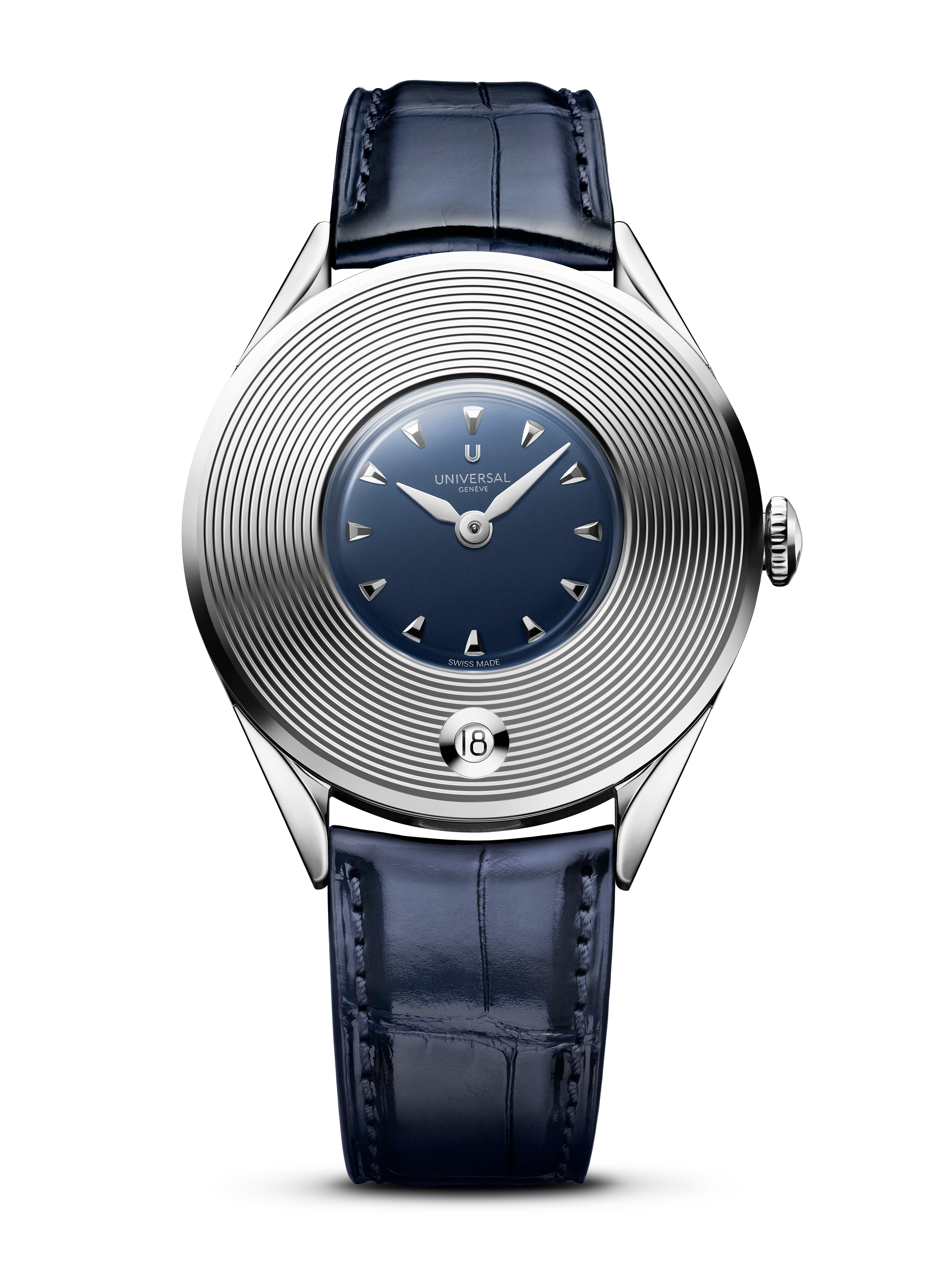 The Dioramic Signature | 37mm, Steel, Leather, Blue Dial