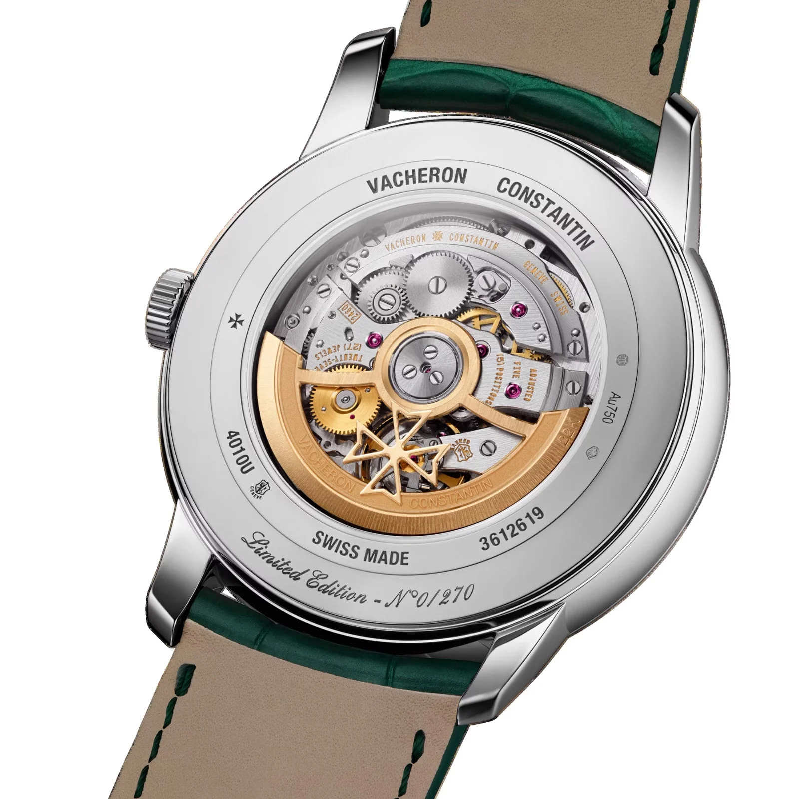 Patrimony Moon Phase Retrograde Date | 42.5mm, 18K White Gold, Leather, Texture, Silver Dial - Image 4