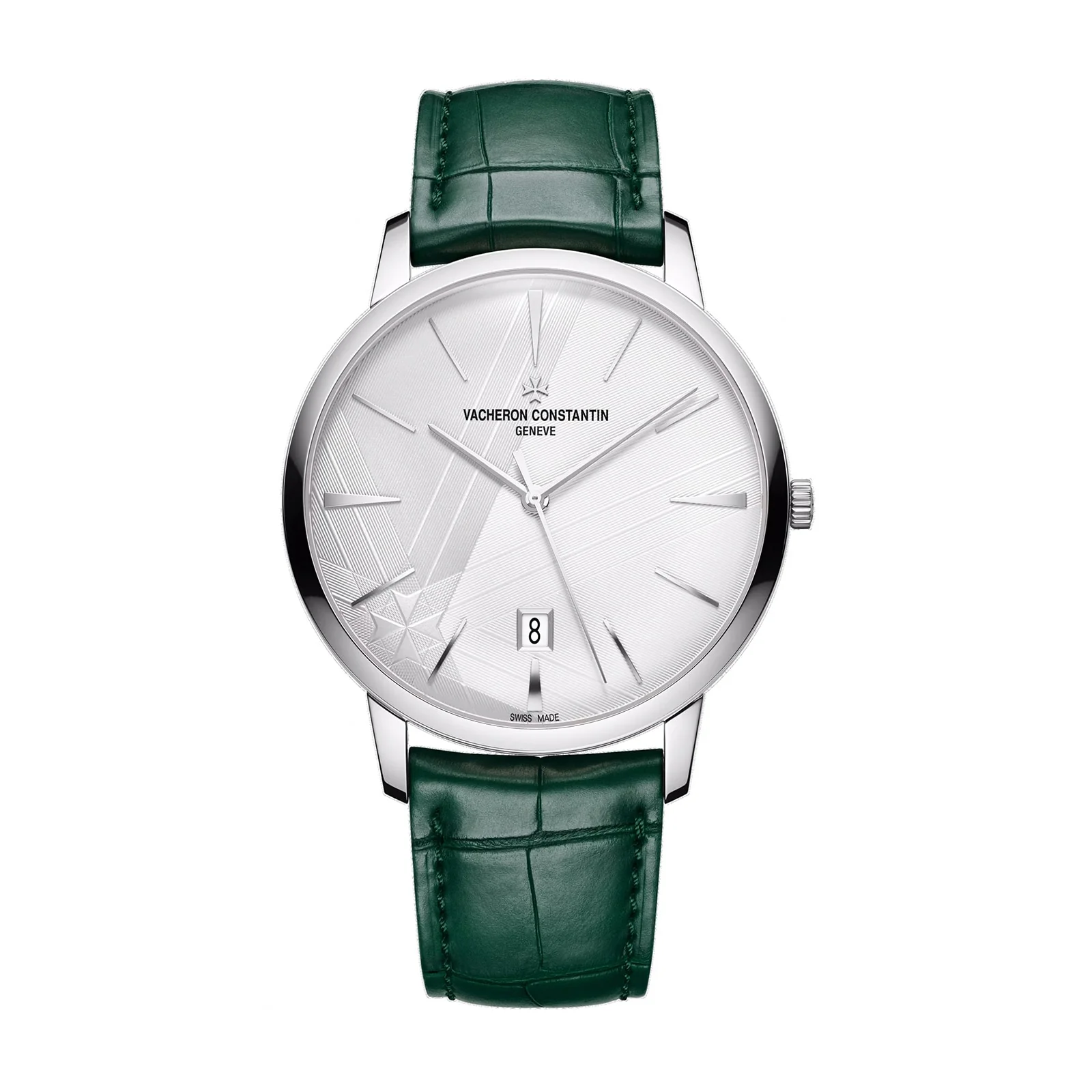 Patrimony Self-Winding | 40mm, 18K White Gold, Leather, Silver Dial