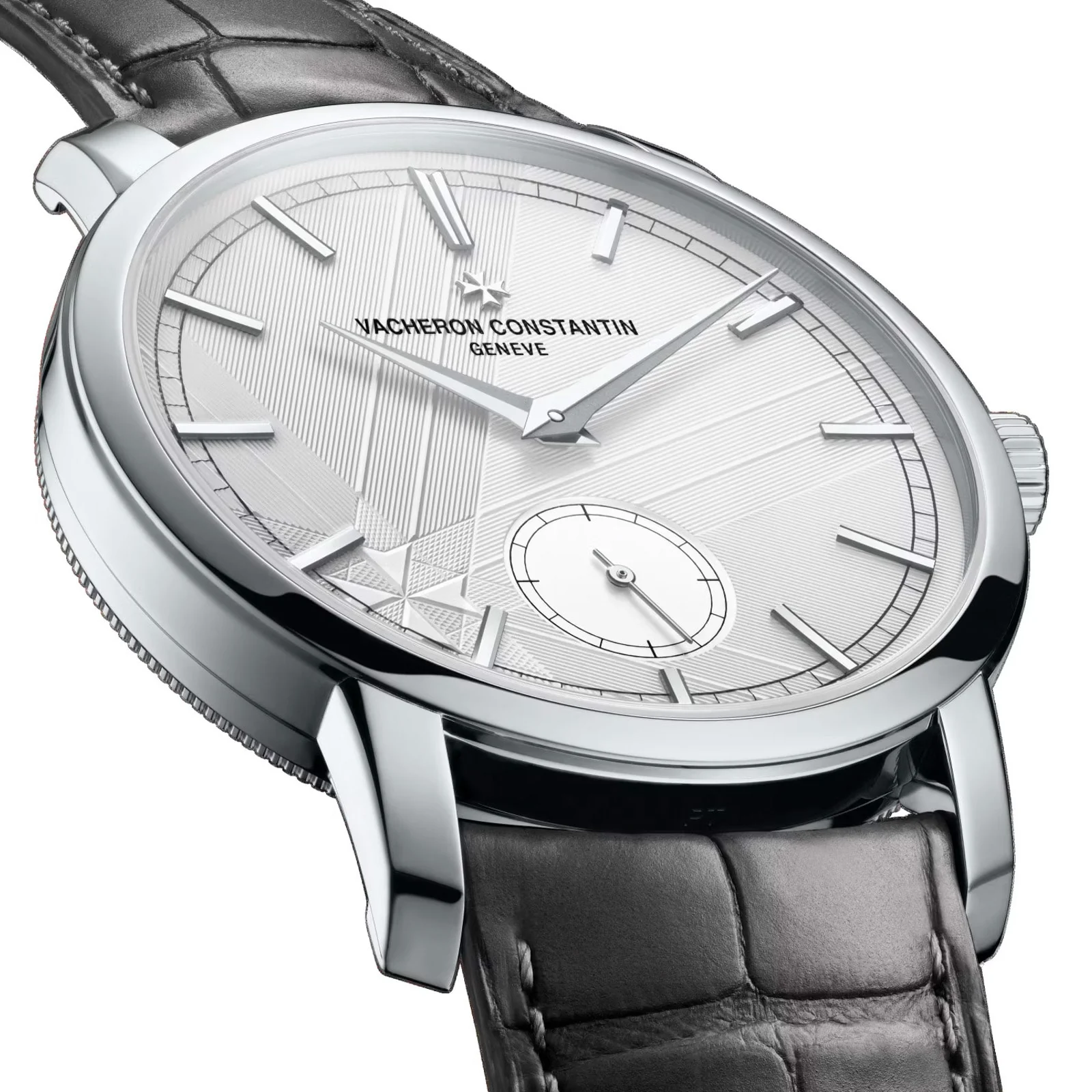 Traditionnelle Manual-Winding | 38mm, Platinum, Leather, Silver Dial - Image 3