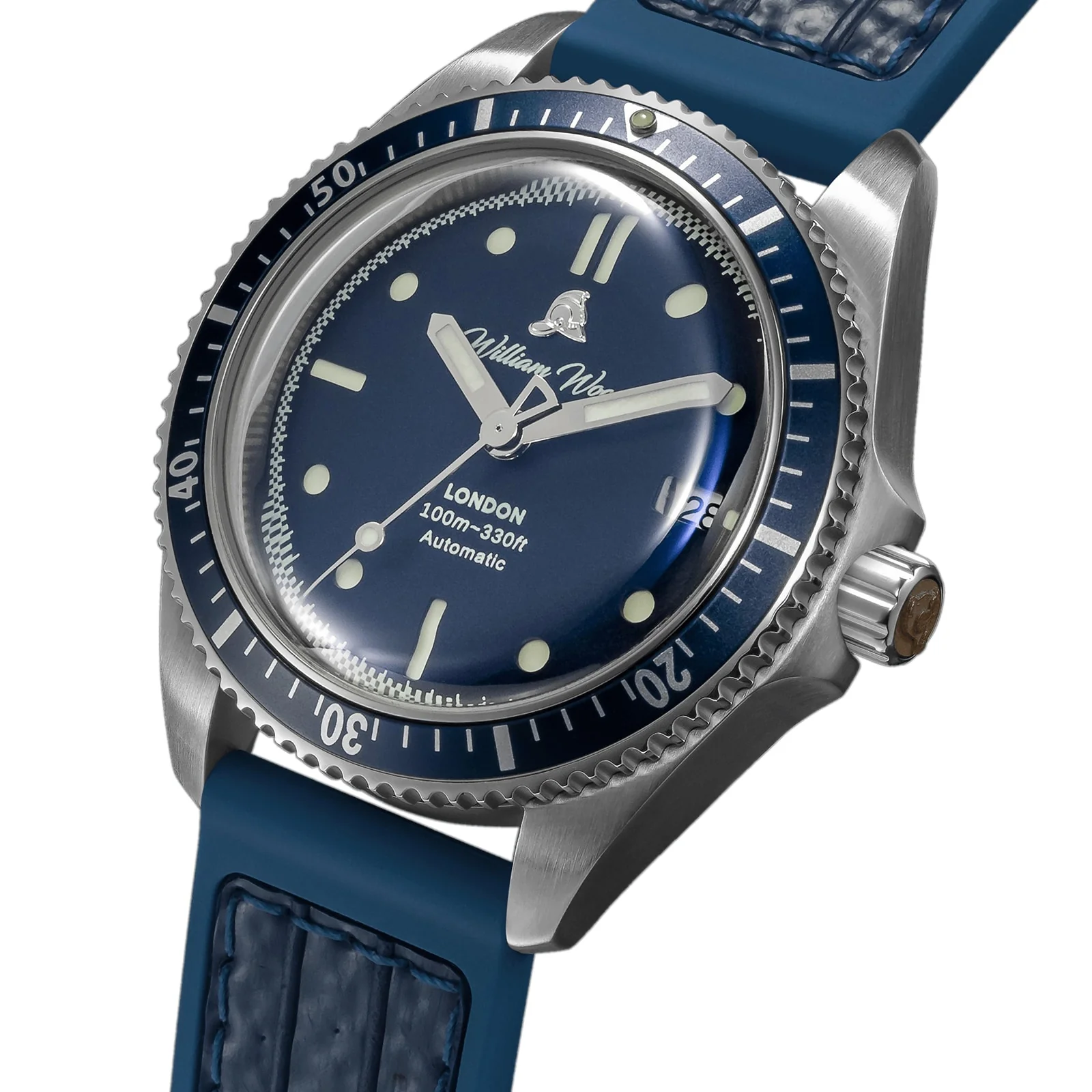Valiant Collection - The Blue Watch | 41mm, Steel, Rubber, Blue Dial - Image 2