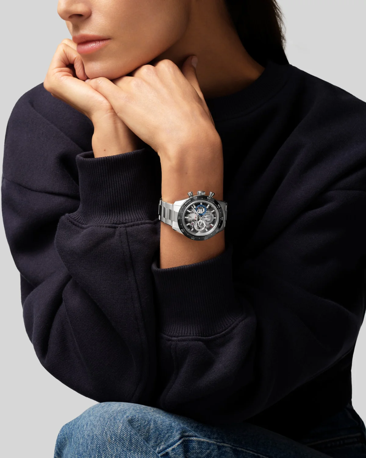 Chronomaster Sport | 41mm, Steel, Black Bezel, Black Dial - Image 8