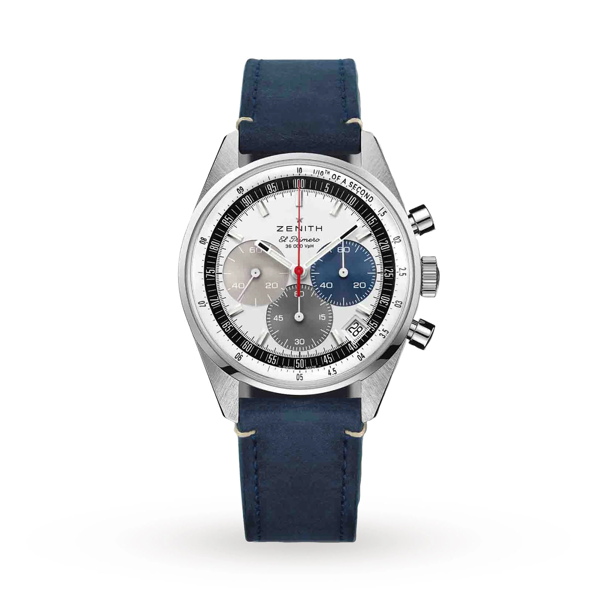Chronomaster EP Original | 38mm, Steel, Leather, Silver Dial