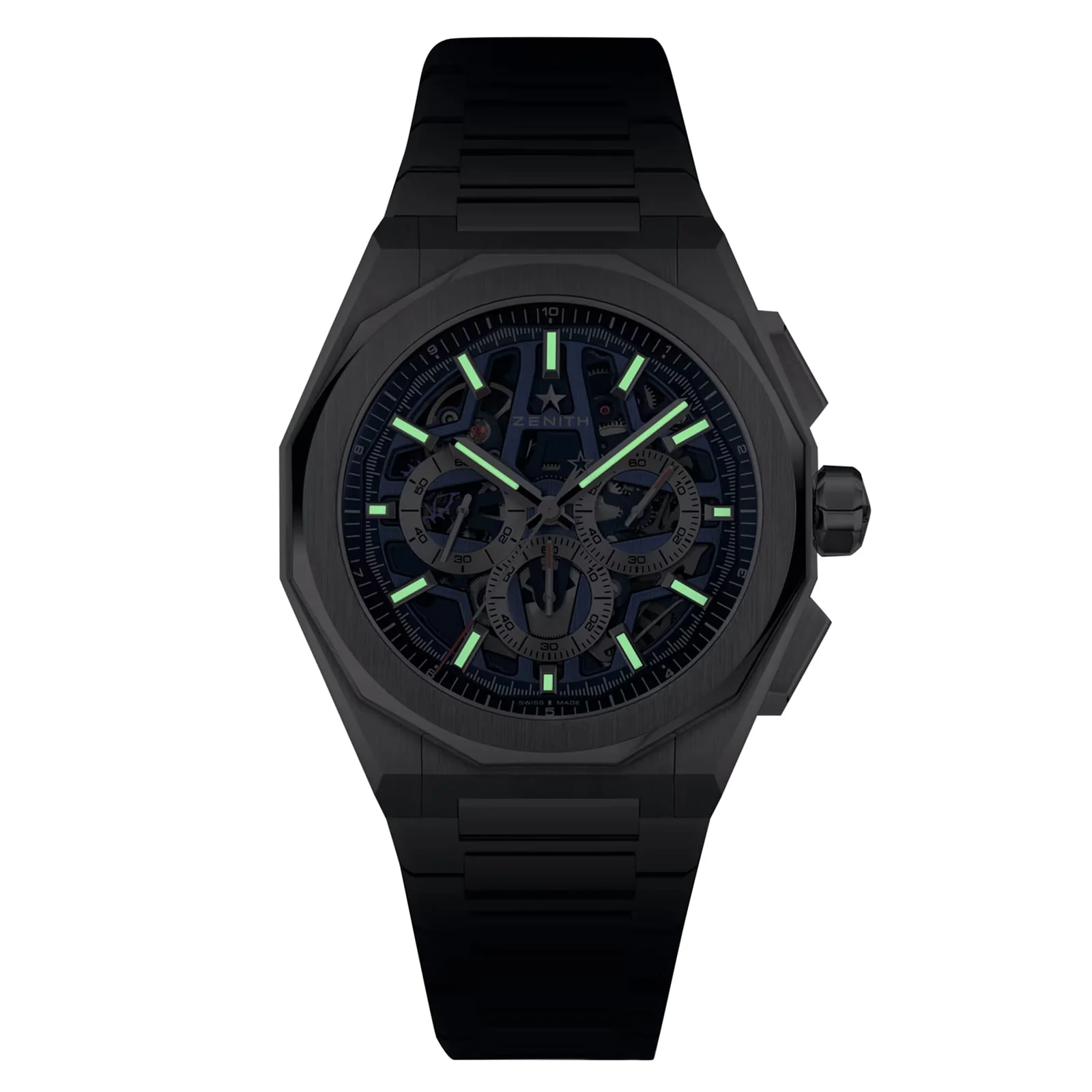 Defy Skyline Skeleton - Blue | 42mm, Steel, Black Dial - Image 3